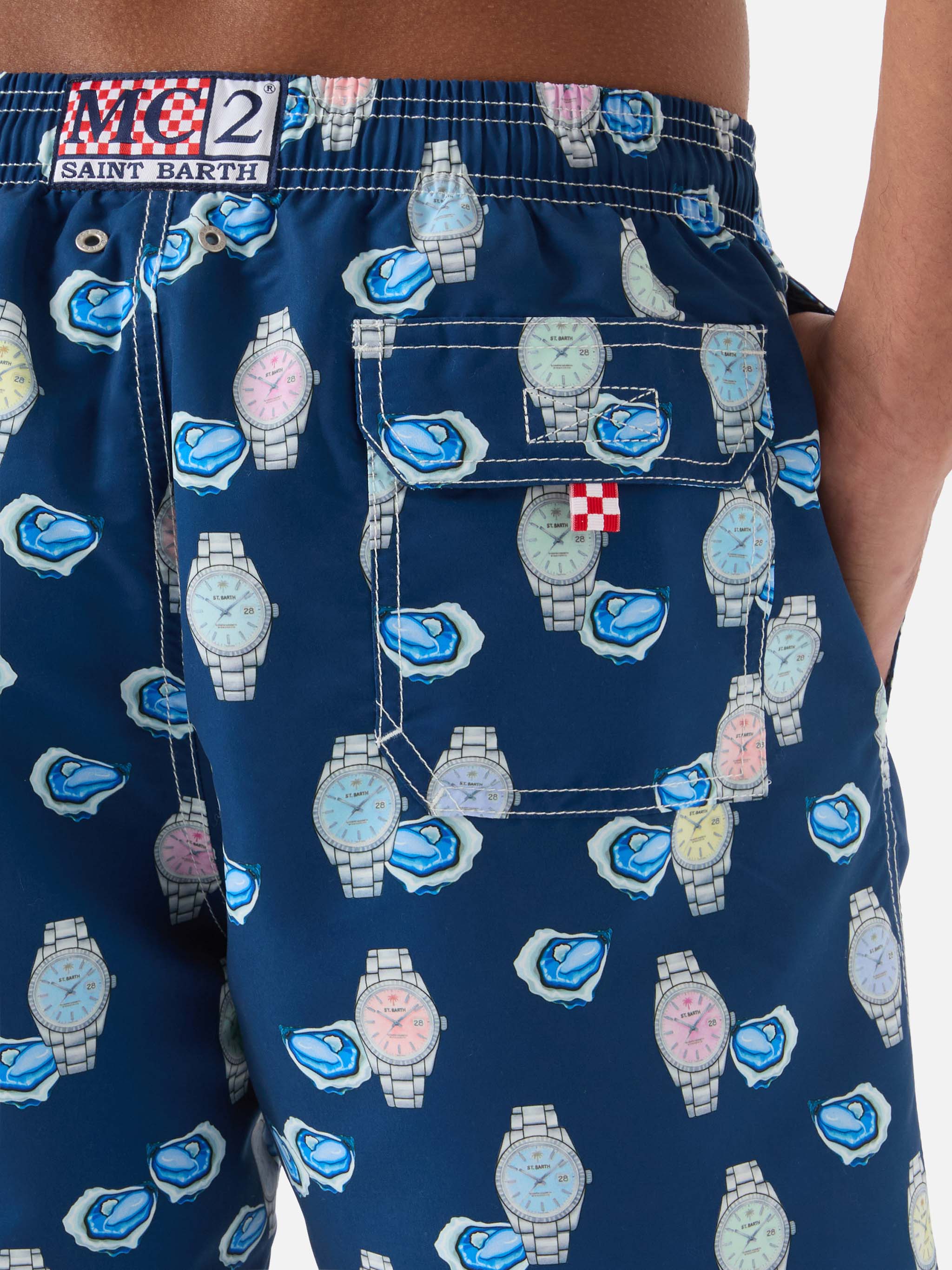 mc2-saint-barth-gustavia-gus0001-costume-mare-uomo-blu-stampa-ostriche-e-orologi image 6