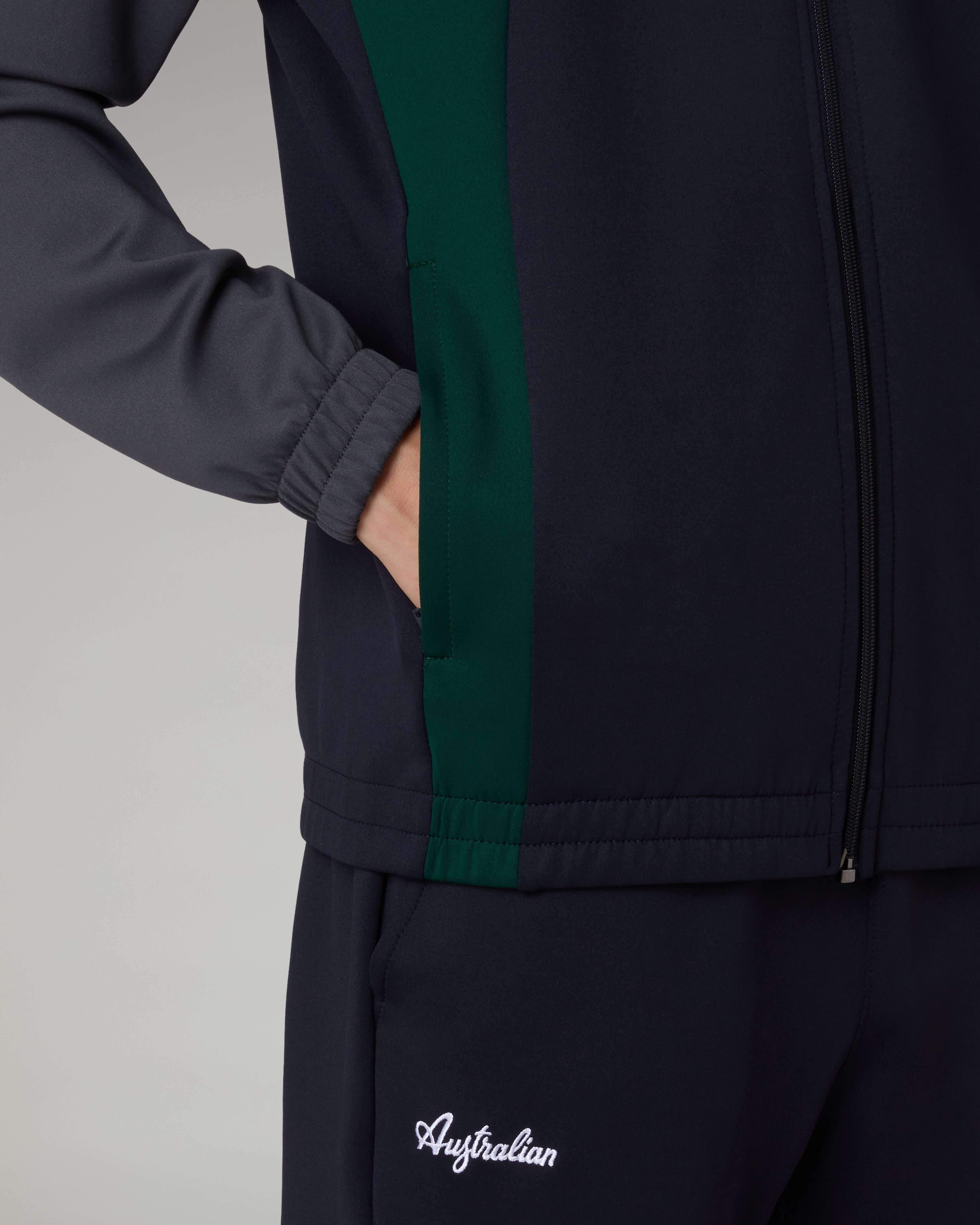 australian-wave-tracksuit-tuta-uomo-leggera-blu-navy-con-zip image 5