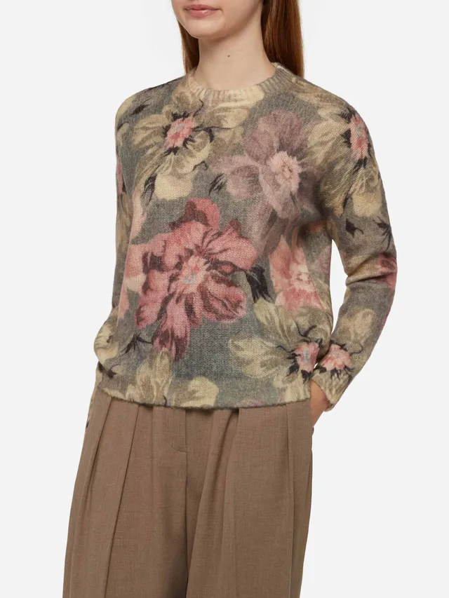 mc2-saint-barth-louise-maglia-donna-in-mohair-con-stampa-floreale-verde image 1
