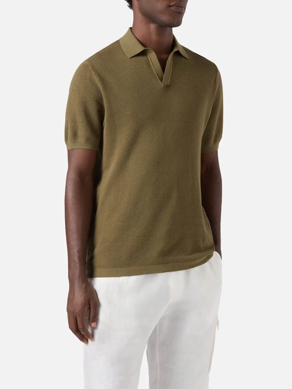 mc2-saint-barth-polo-sloan-mesh-uomo-in-cotone-high-twist-verde-militare image 1