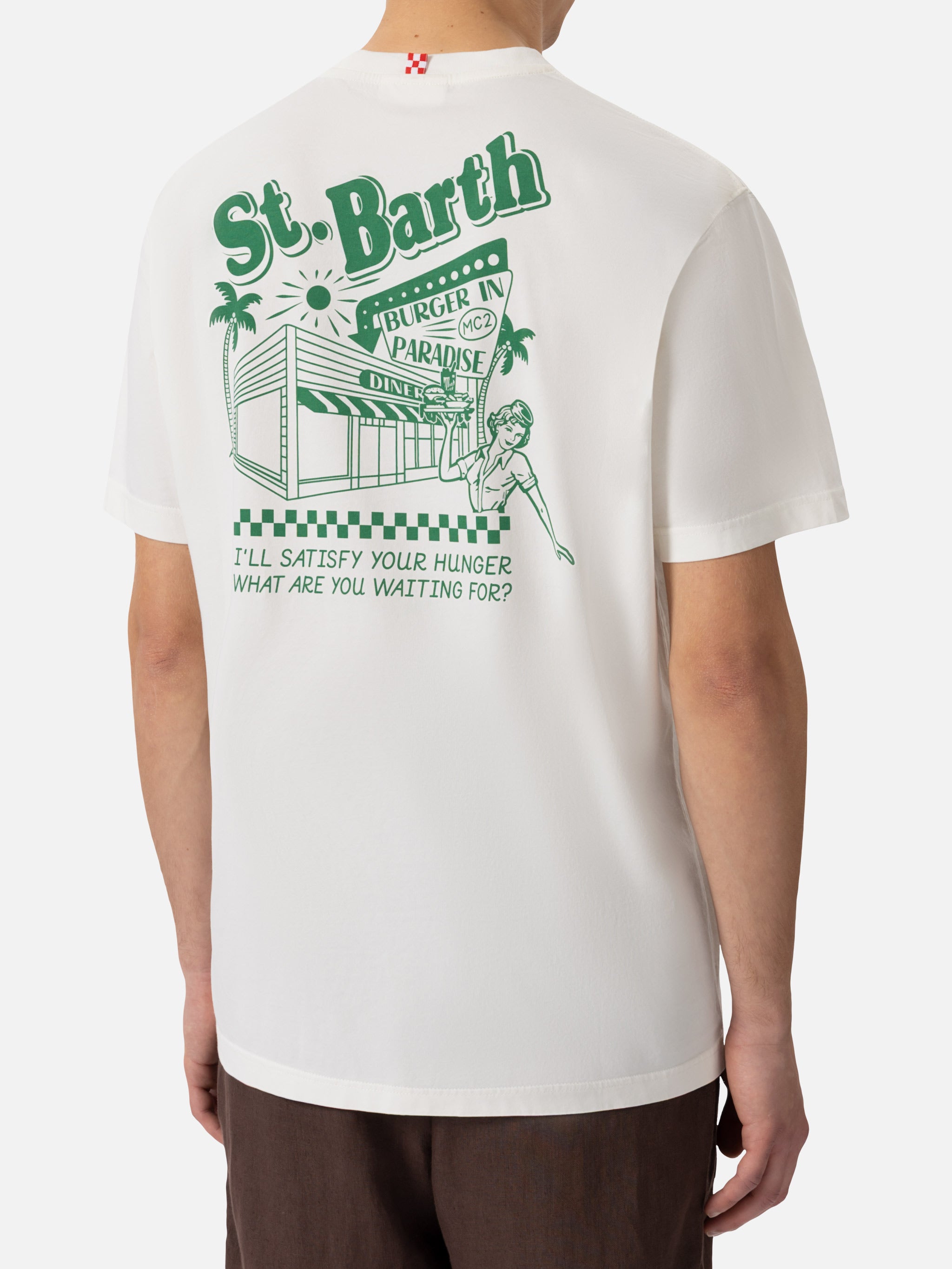 mc2-saint-barth-man-t-shirt-uomo-stampa-burger-paradise-panna image 2