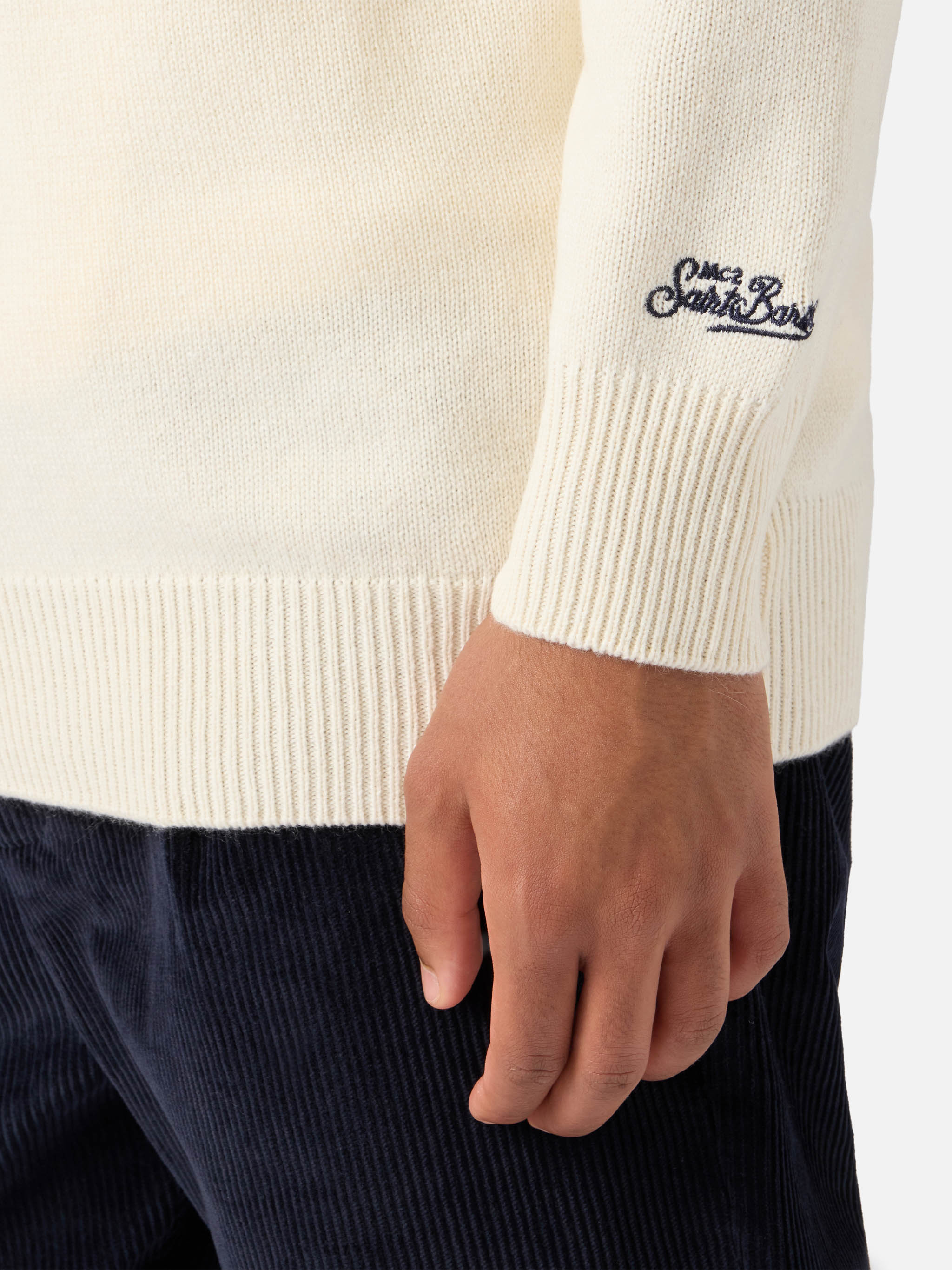 mc2-saint-barth-heron-maglione-girocollo-uomo-bianco-jacquard-st-moritz-ski-mist image 4