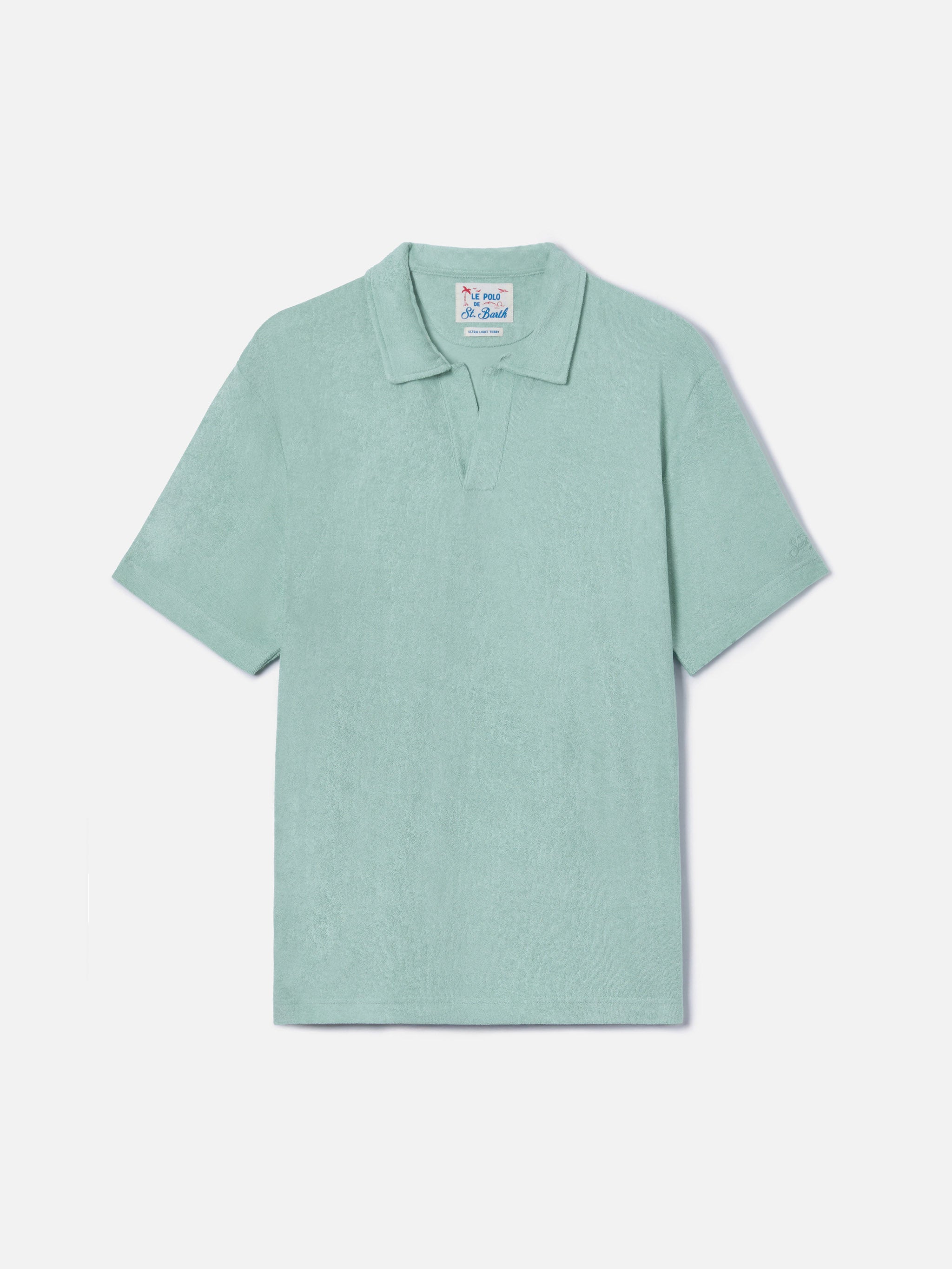 mc2-saint-barth-polo-jeremy-in-cotone-effetto-spugna-verde-salvia-uomo image 4
