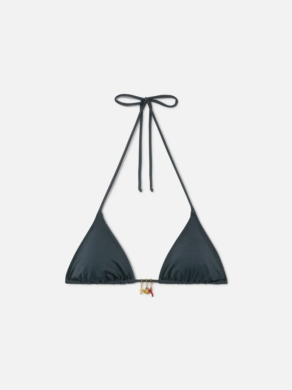 mc2-saint-barth-leah-top-bikini-triangolo-glossy-grigio-con-charms image 1