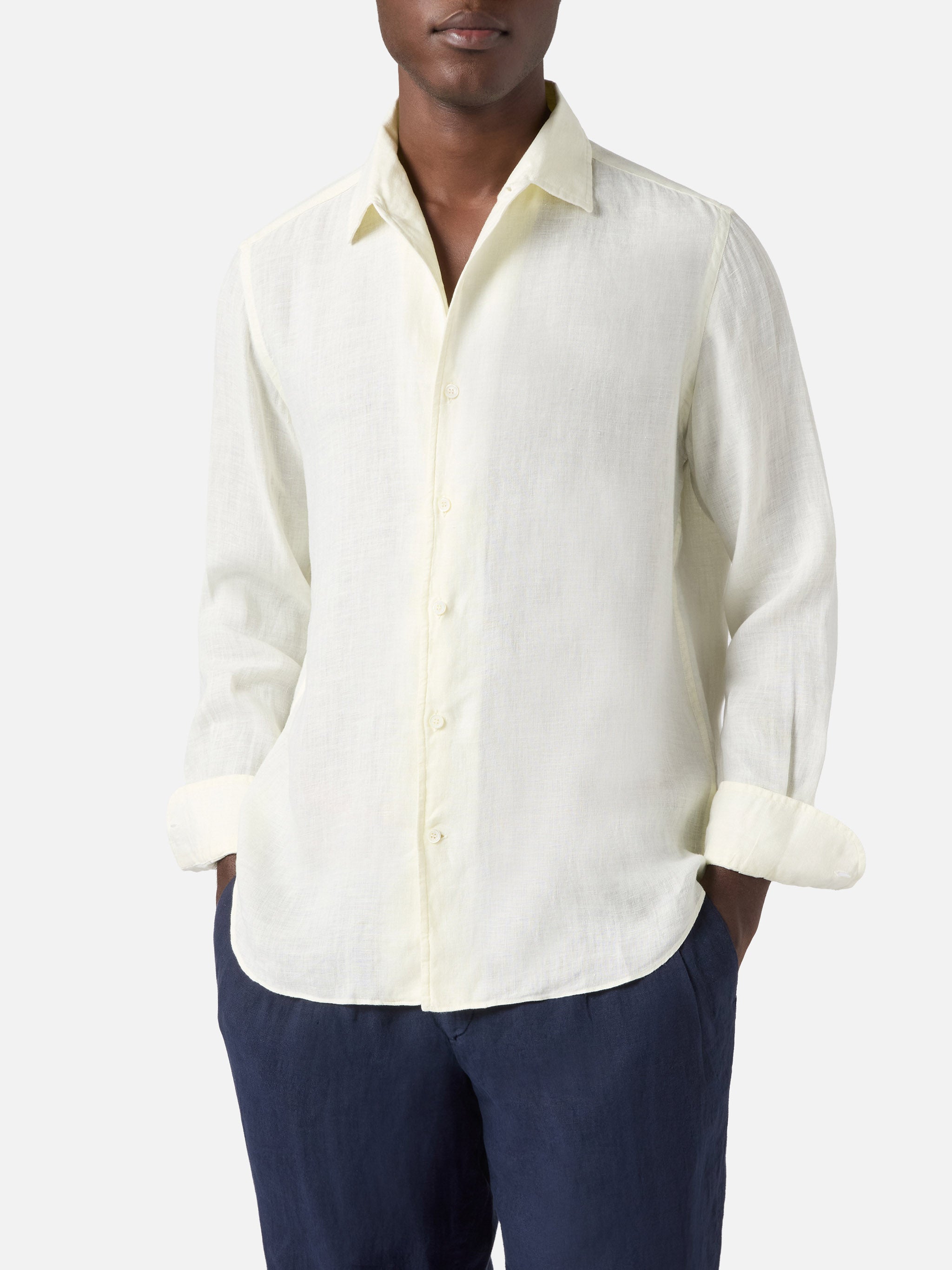 mc2-saint-barth-raphael-camicia-uomo-panna-lino-tintura-minerale image 1