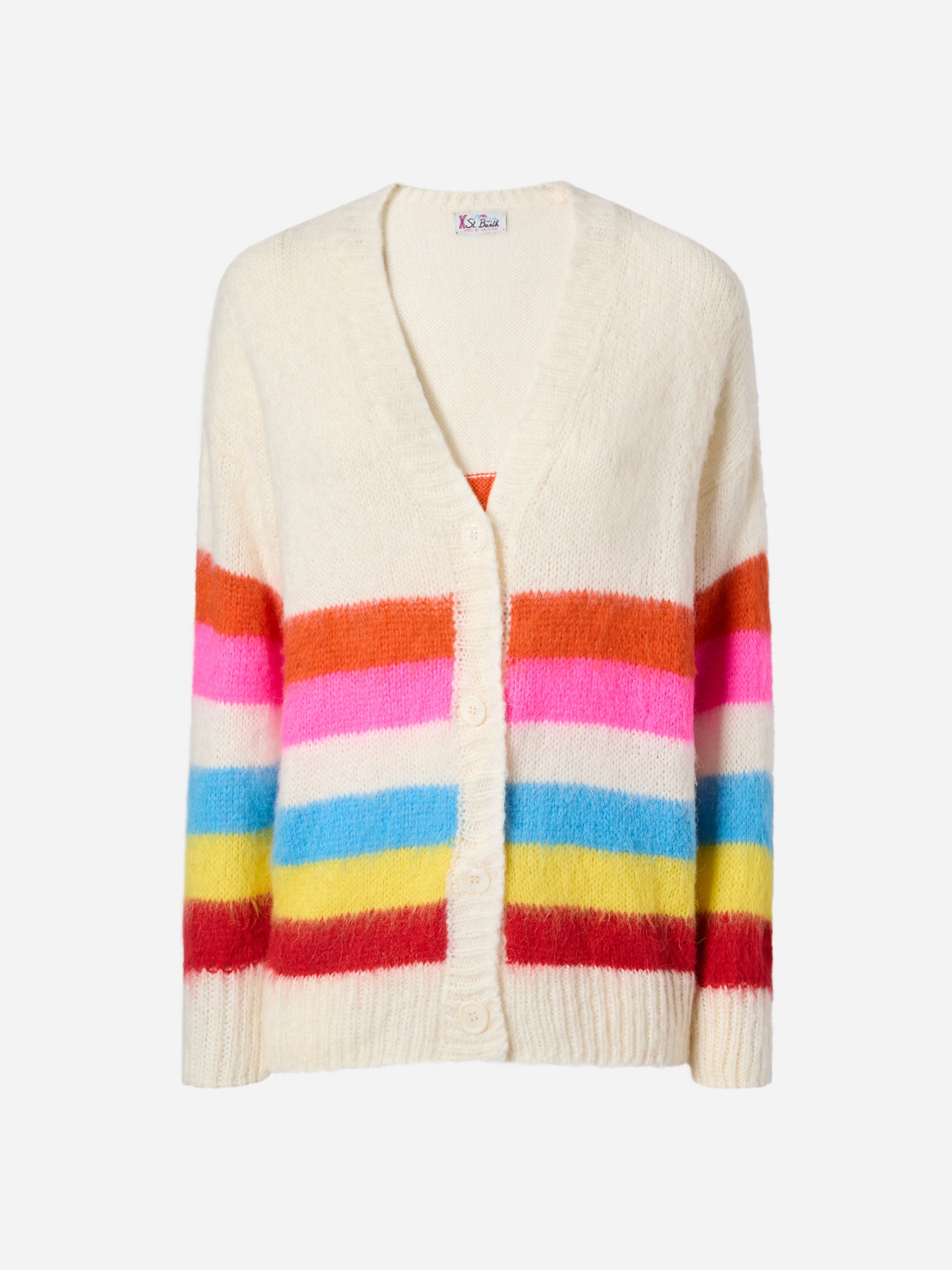 mc2-saint-barth-chloe-cardigan-donna-garzato-a-righe-multicolor image 5