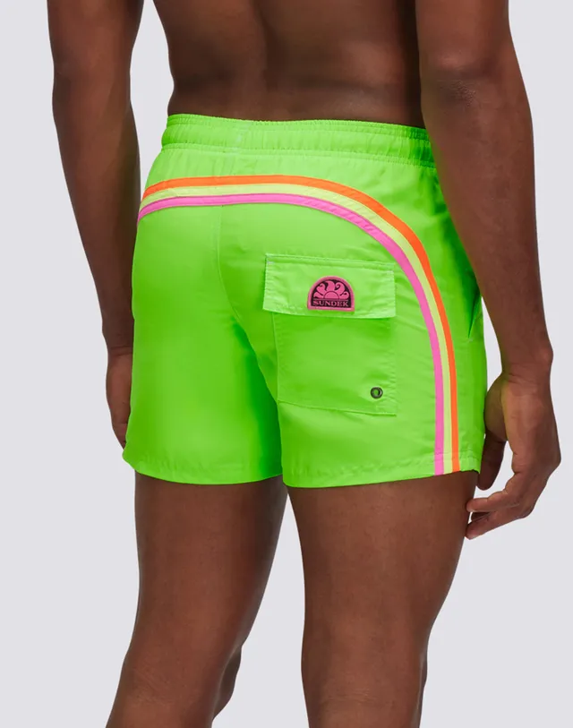 sundek-costume-da-bagno-uomo-a-pantaloncino-verde-fluo image 1