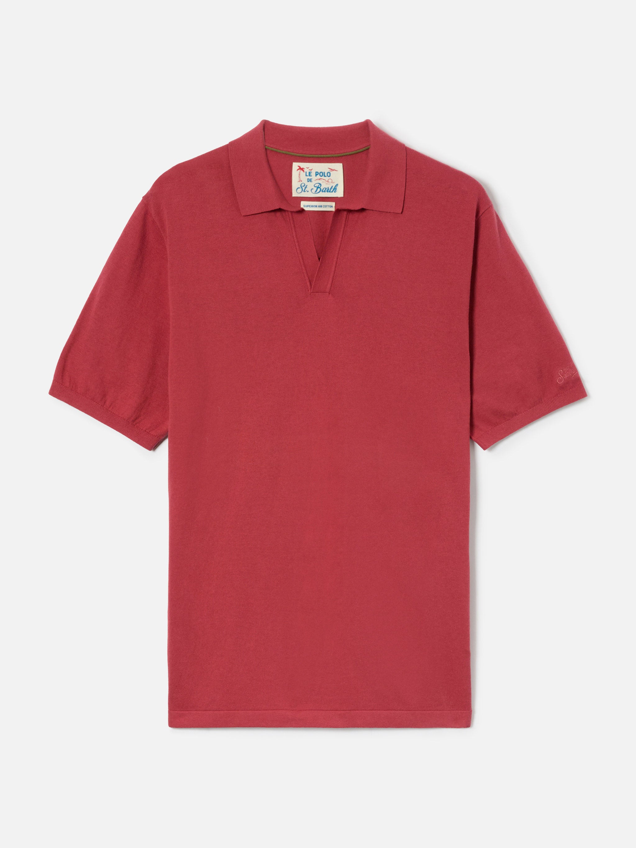 mc2-saint-barth-polo-sloan-in-cotone-pregiato-high-twist-rosso-mattone image 5
