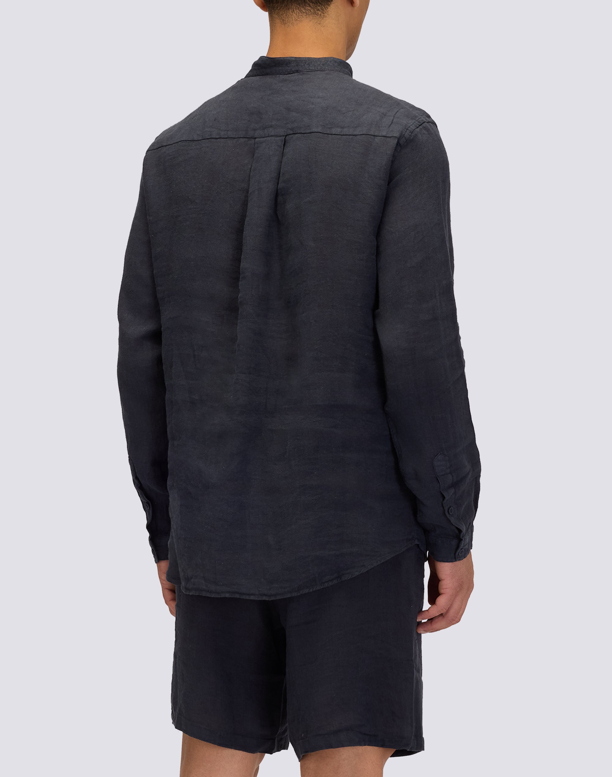 sundek-goldenwave-camicia-uomo-in-lino-tinto-capo-con-collo-alla-coreana image 2