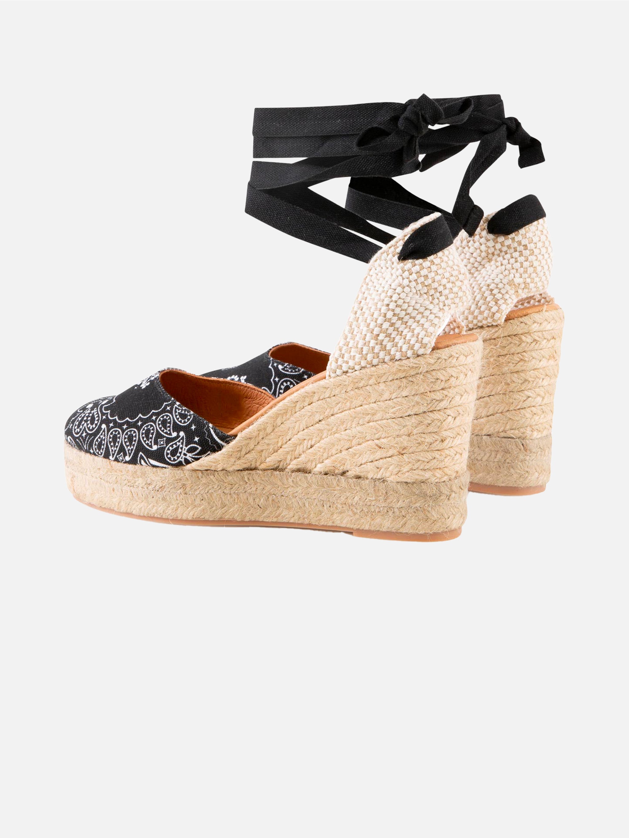 mc2-saint-barth-caprese-espadrillas-zeppa-alta-bandana-nera-donna image 3