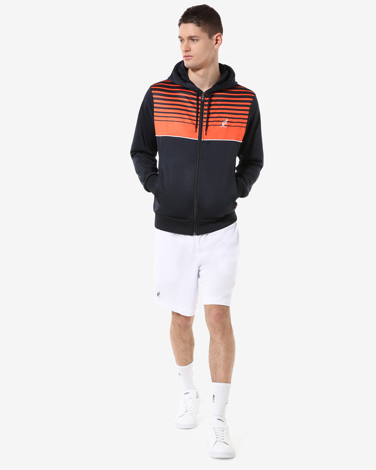 australian-h-lines-jacket-giacca-tennis-blu-navy-con-cappuccio image 2