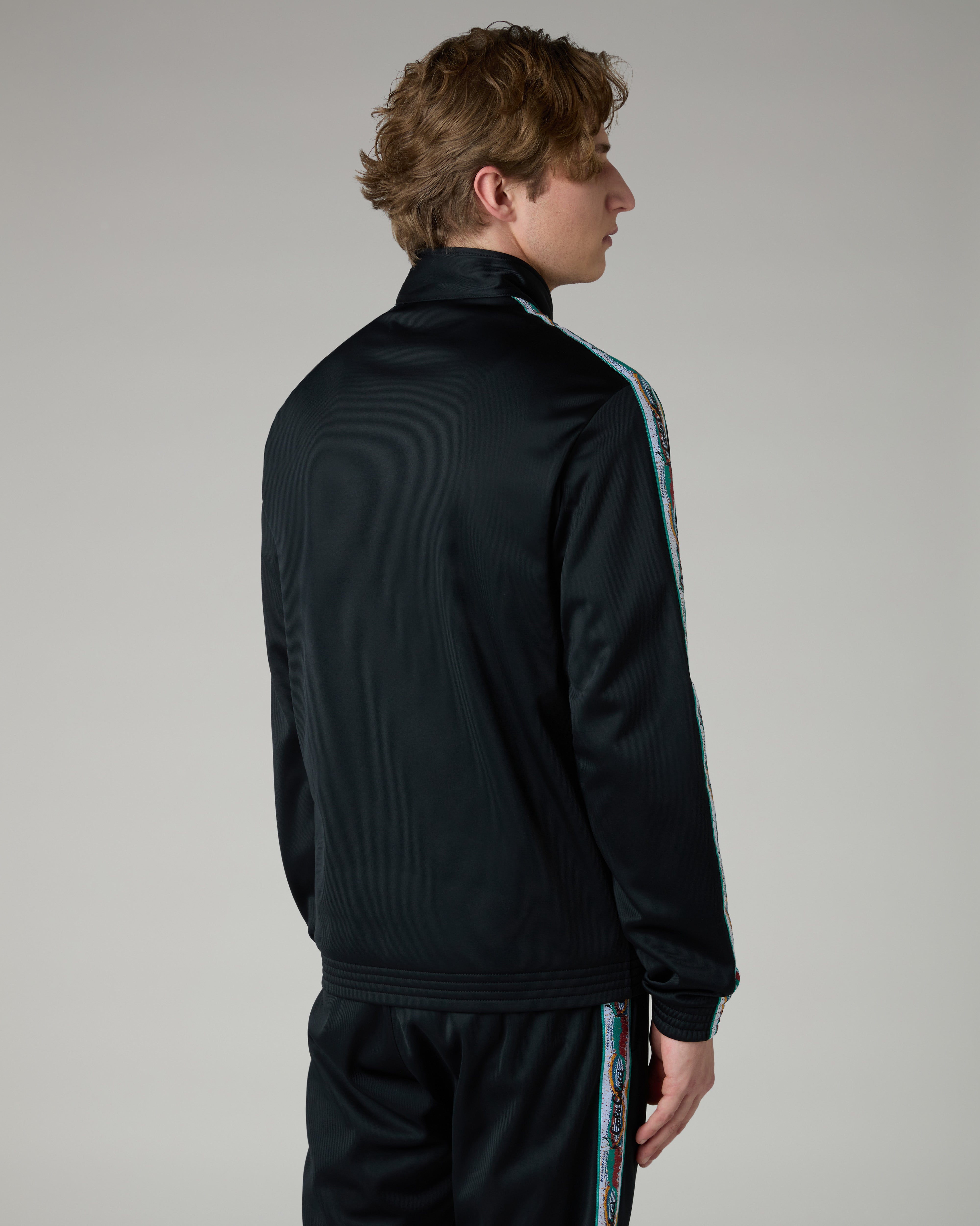 australian-x-carlo-colucci-color-tape-track-jacket-giacca-nera-acetato image 3
