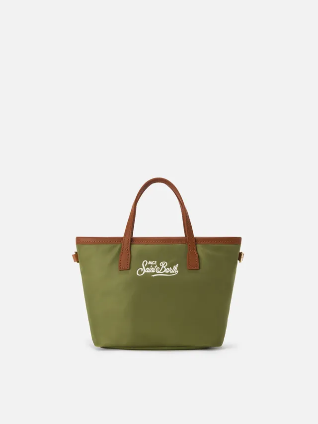 mc2-saint-barth-borsa-city-mini-in-nylon-verde-militare image 1