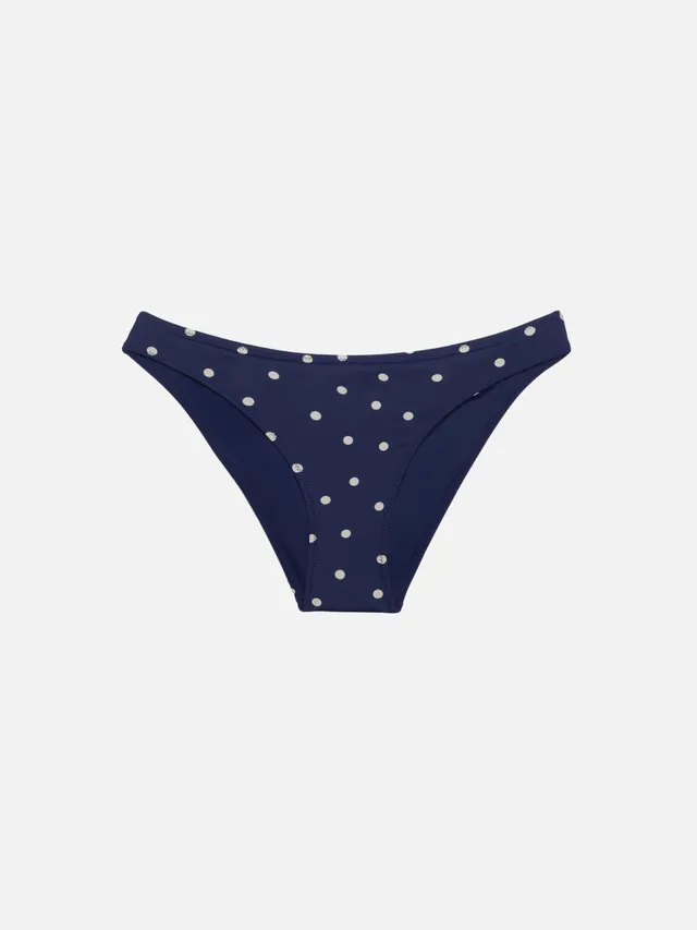 mc2-saint-barth-maia-slip-mare-donna-a-vita-alta-blu-navy-stampa-pois image 1