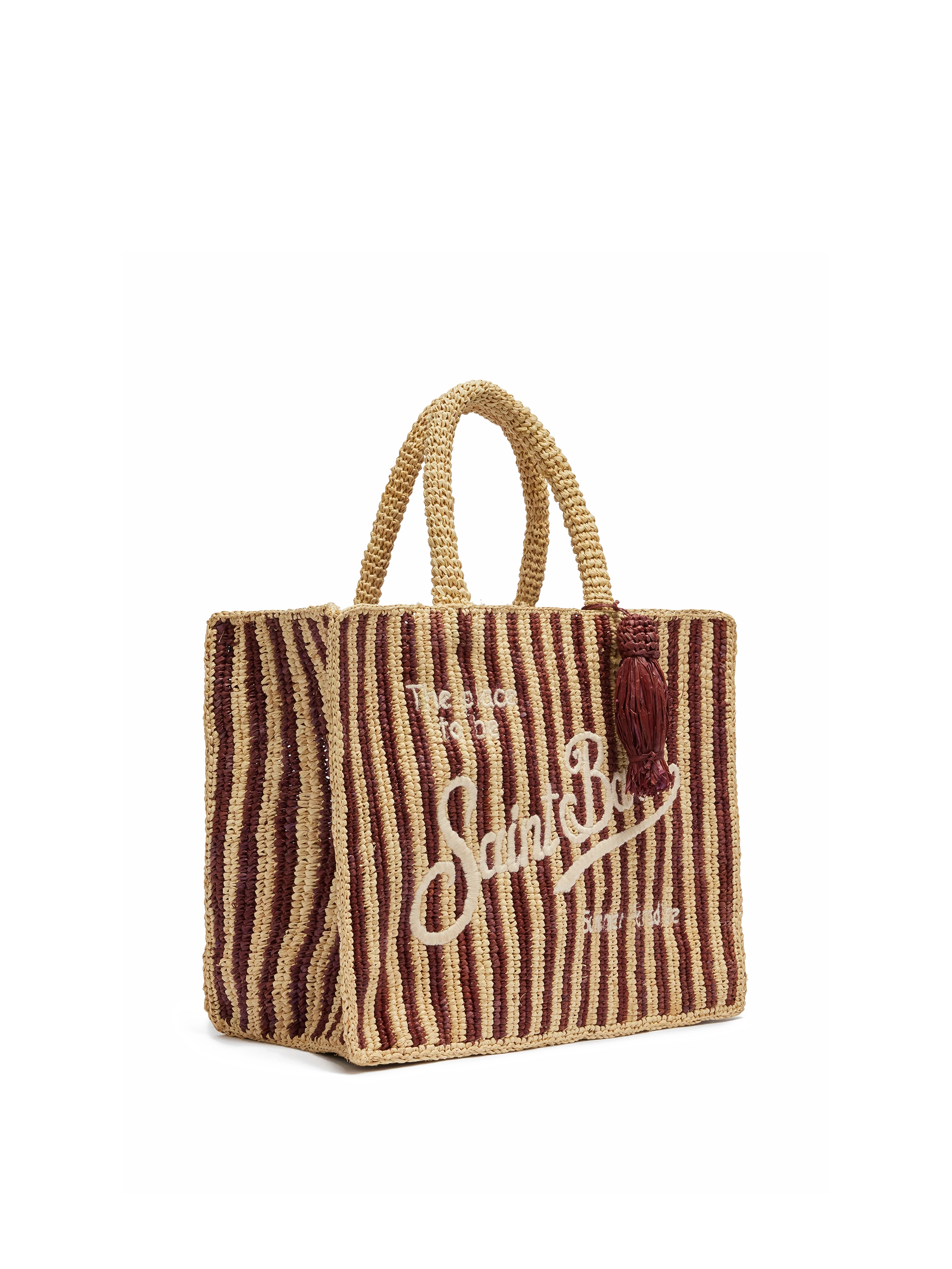mc2-saint-barth-colette-borsa-in-raffia-a-righe-beige-e-marrone image 3
