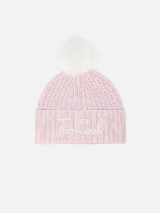 mc2-saint-barth-wengen-berretto-rosa-too-cool-cashmere-pompon image 1