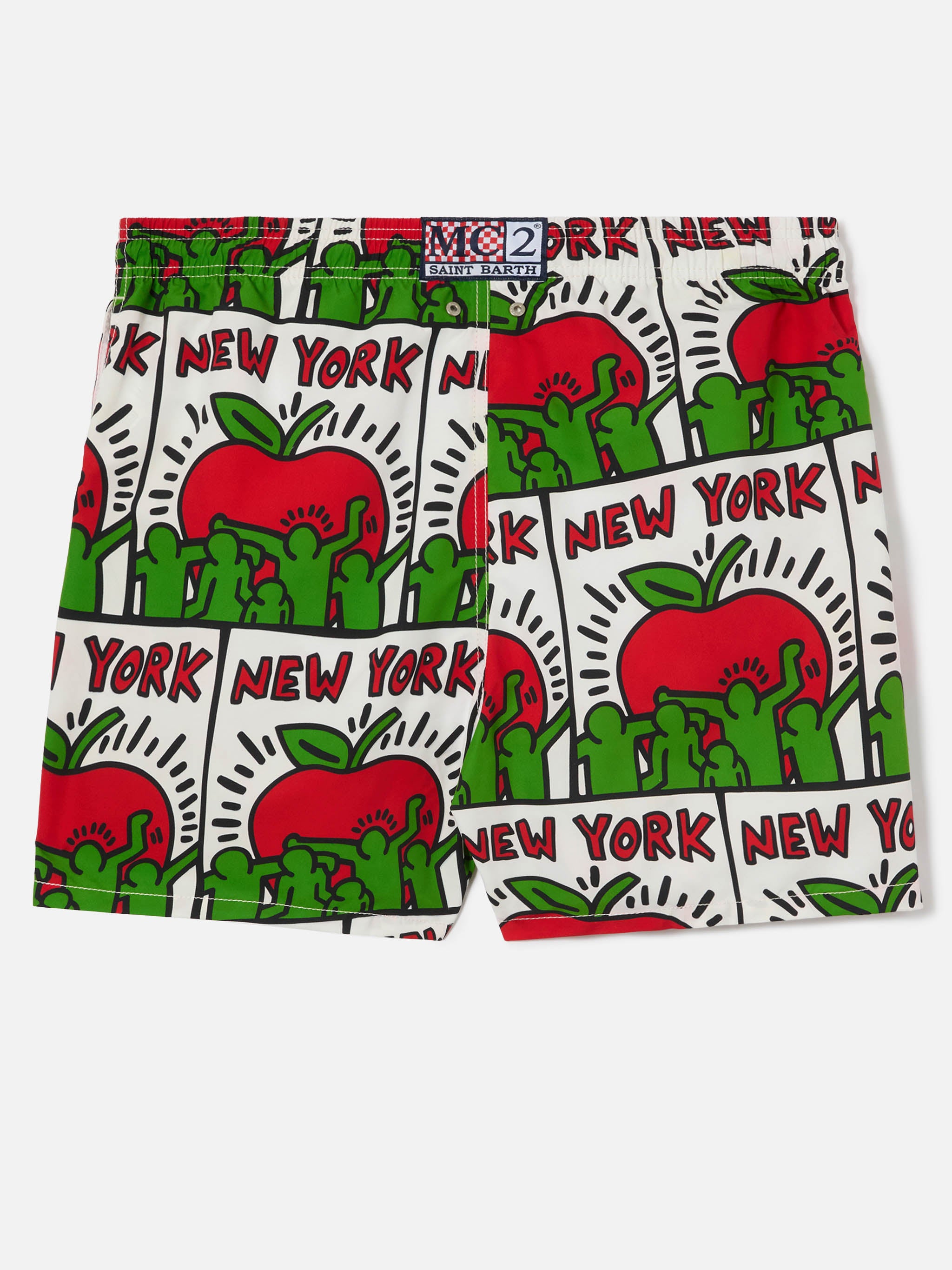 mc2-saint-barth-gustavia-costume-mare-uomo-special-edition-keith-haring-ny-bianc image 2