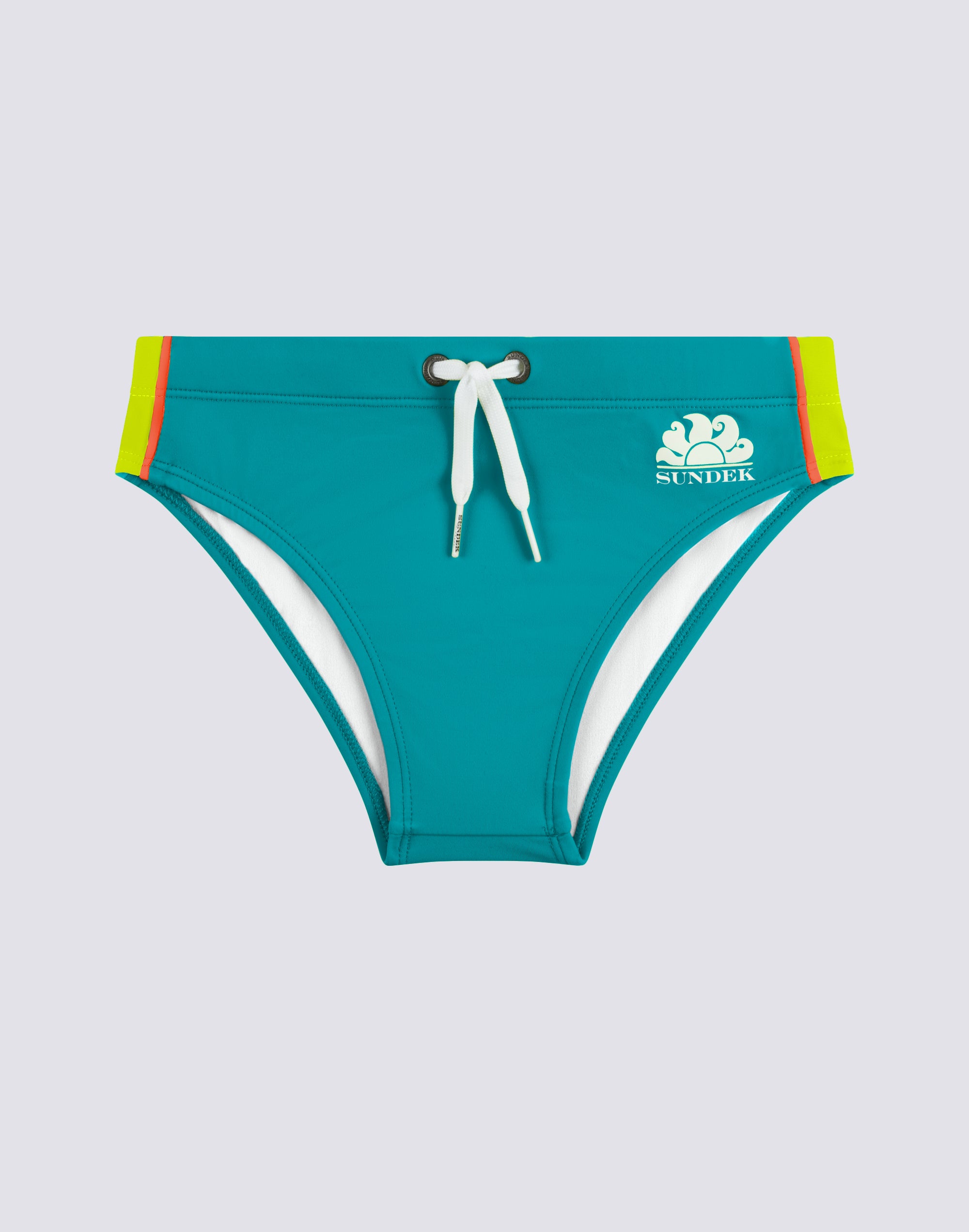 sundek-diwalter-b299ssl3000-slip-mare-bambino-tinta-unita-con-dettagli-arcobalen image 1