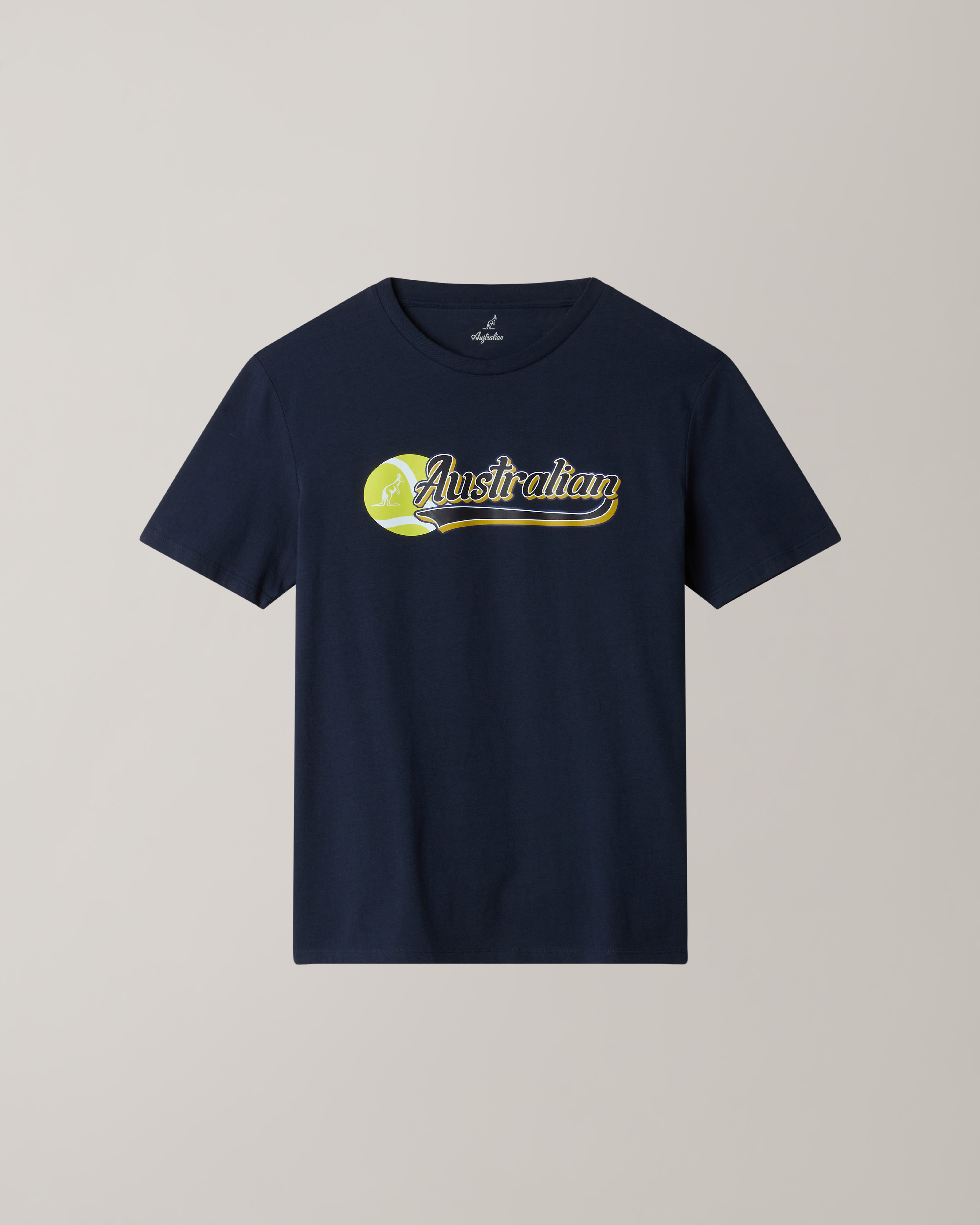 australian-t-shirt-in-cotone-blu-navy-stampa-petto image 5