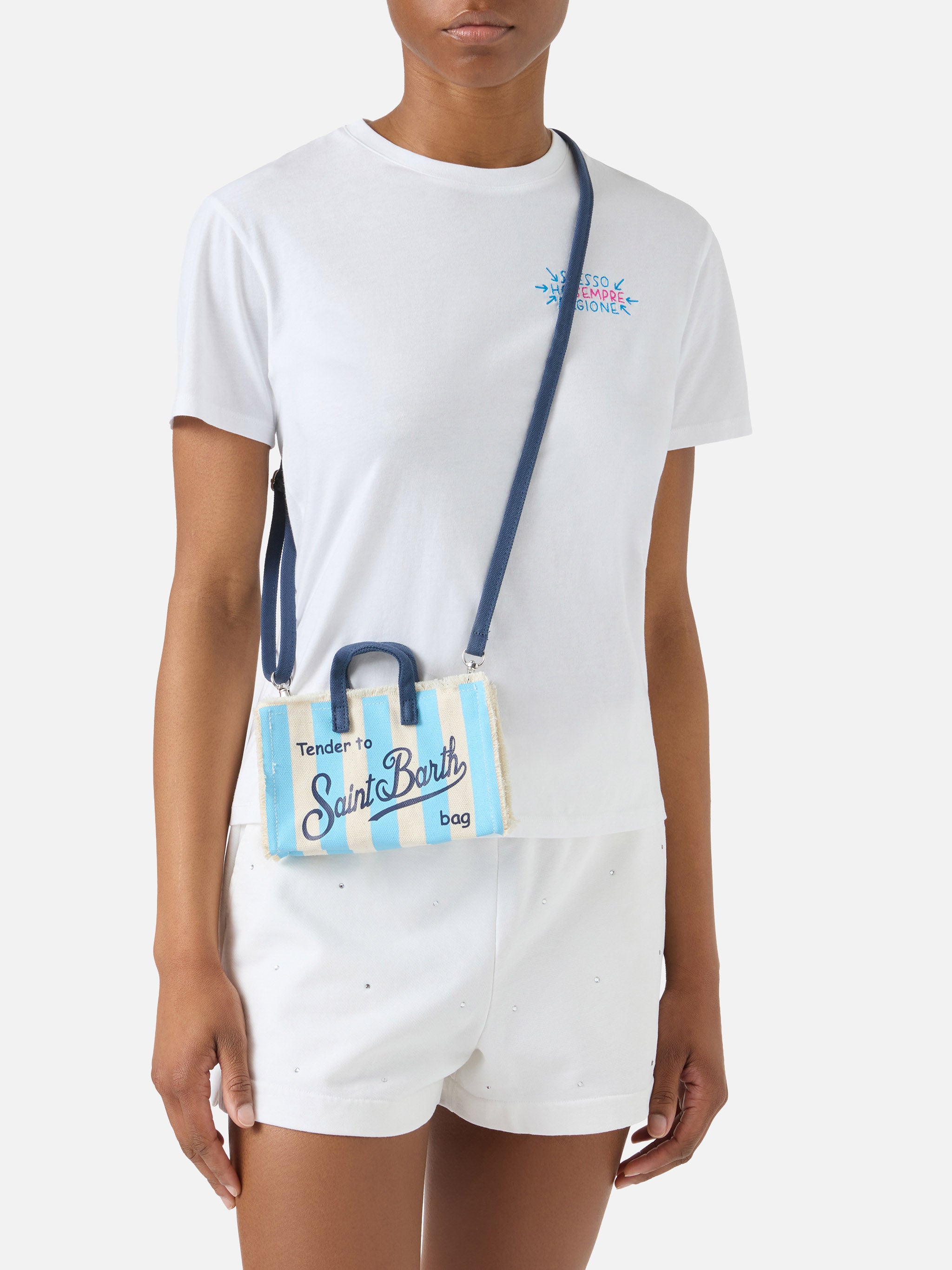 mc2-saint-barth-phone-micro-borsa-canvas-righe-bianche-azzurre-logo-contrasto image 2