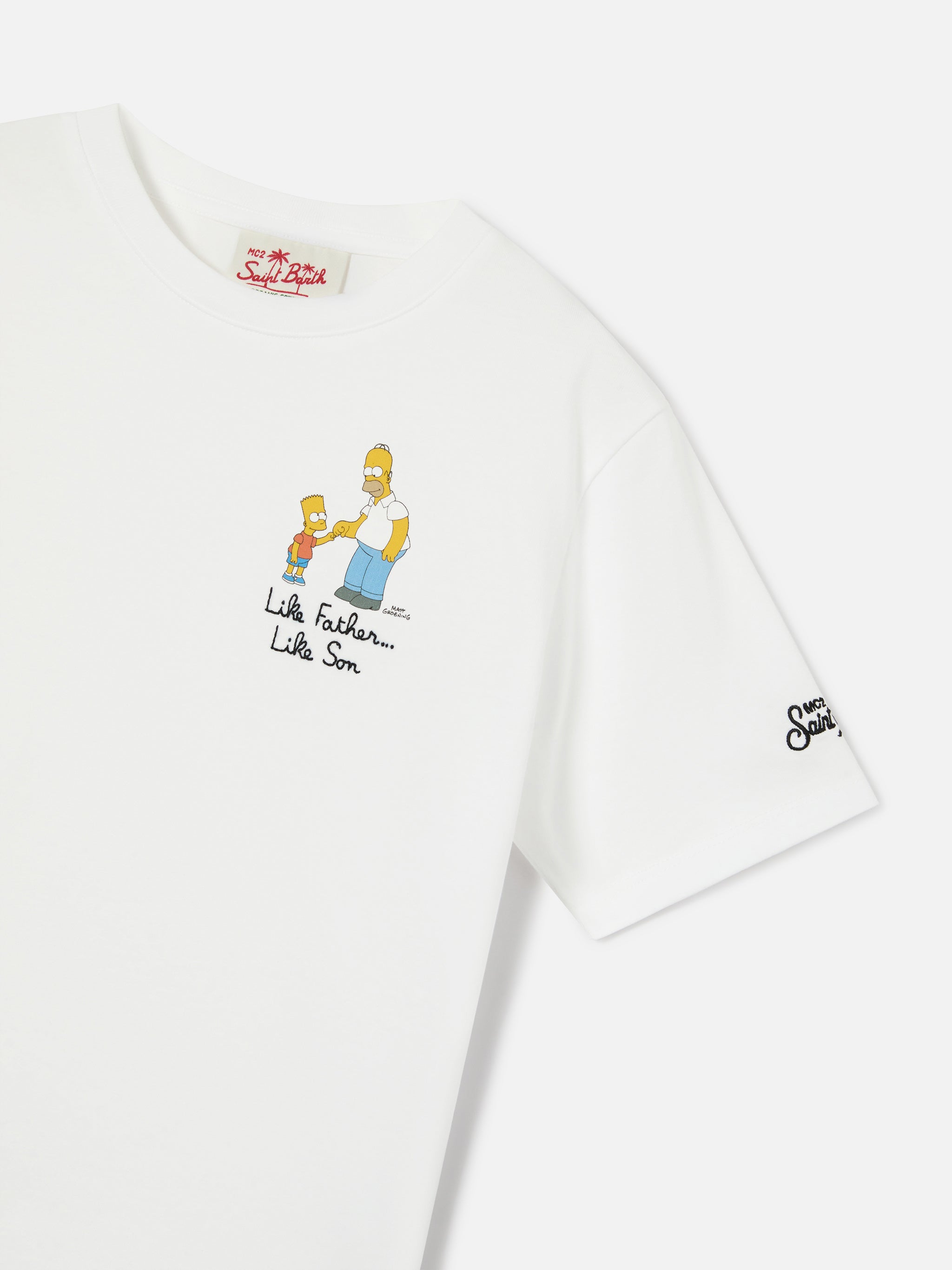mc2-saint-barth-portofino-jr-t-shirt-bambino-cotone-bianca-like-father-like-son- image 2