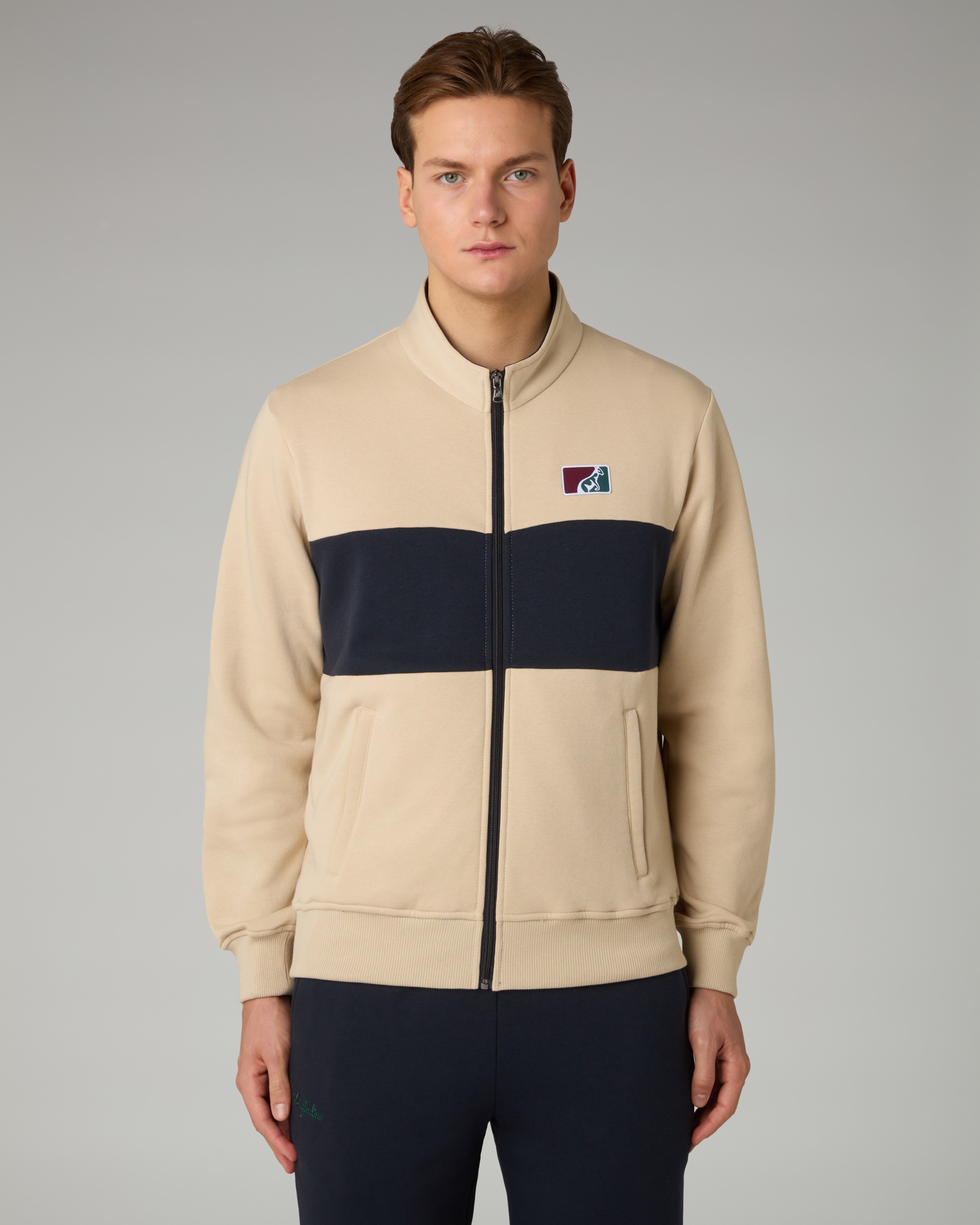 australian-posh-fleece-track-jacket-full-zip-sabbia image 1