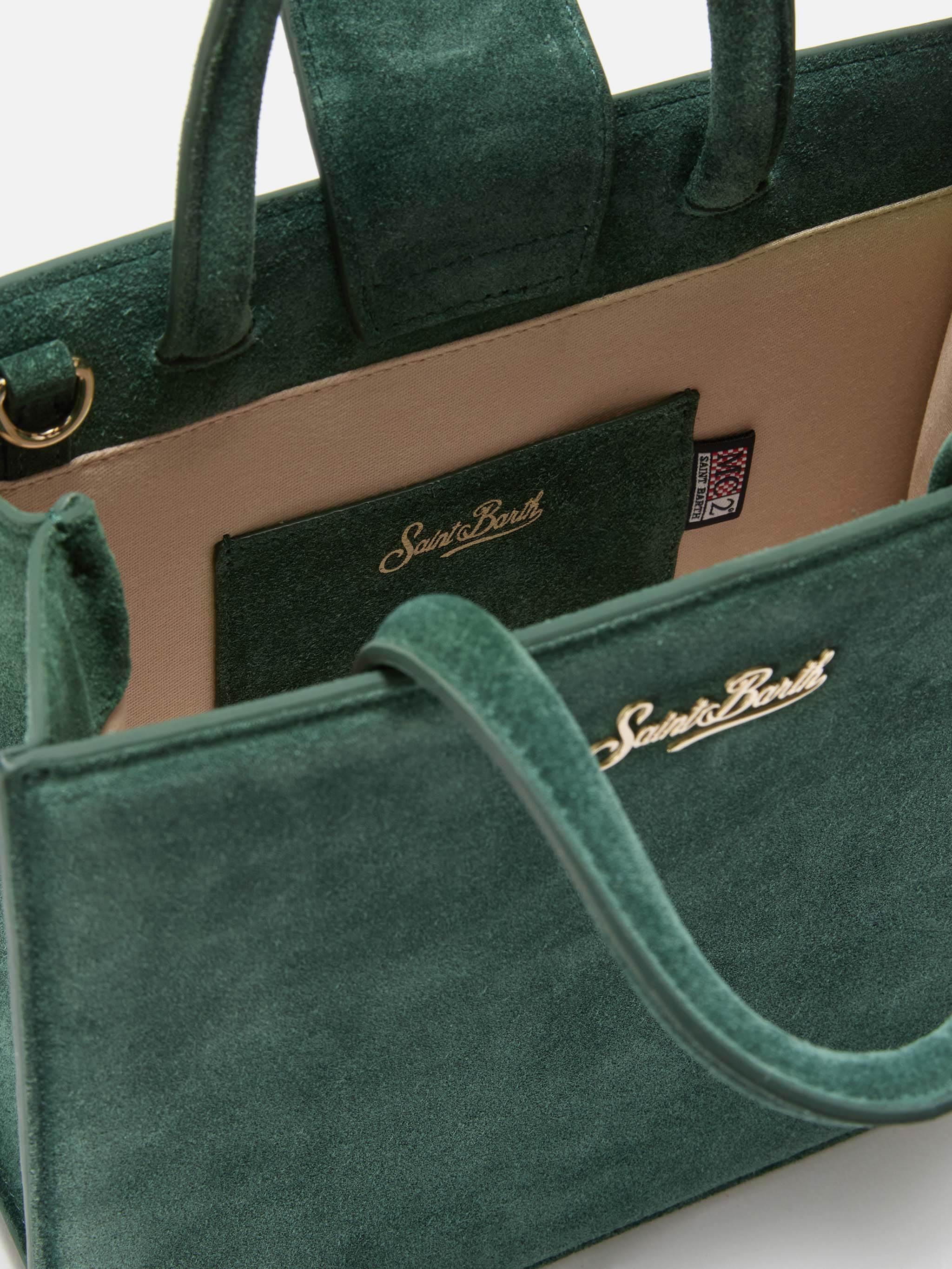 mc2-saint-barth-borsa-shop-bag-midi-in-pelle-scamosciata-verde-tracolla-regolabi image 5