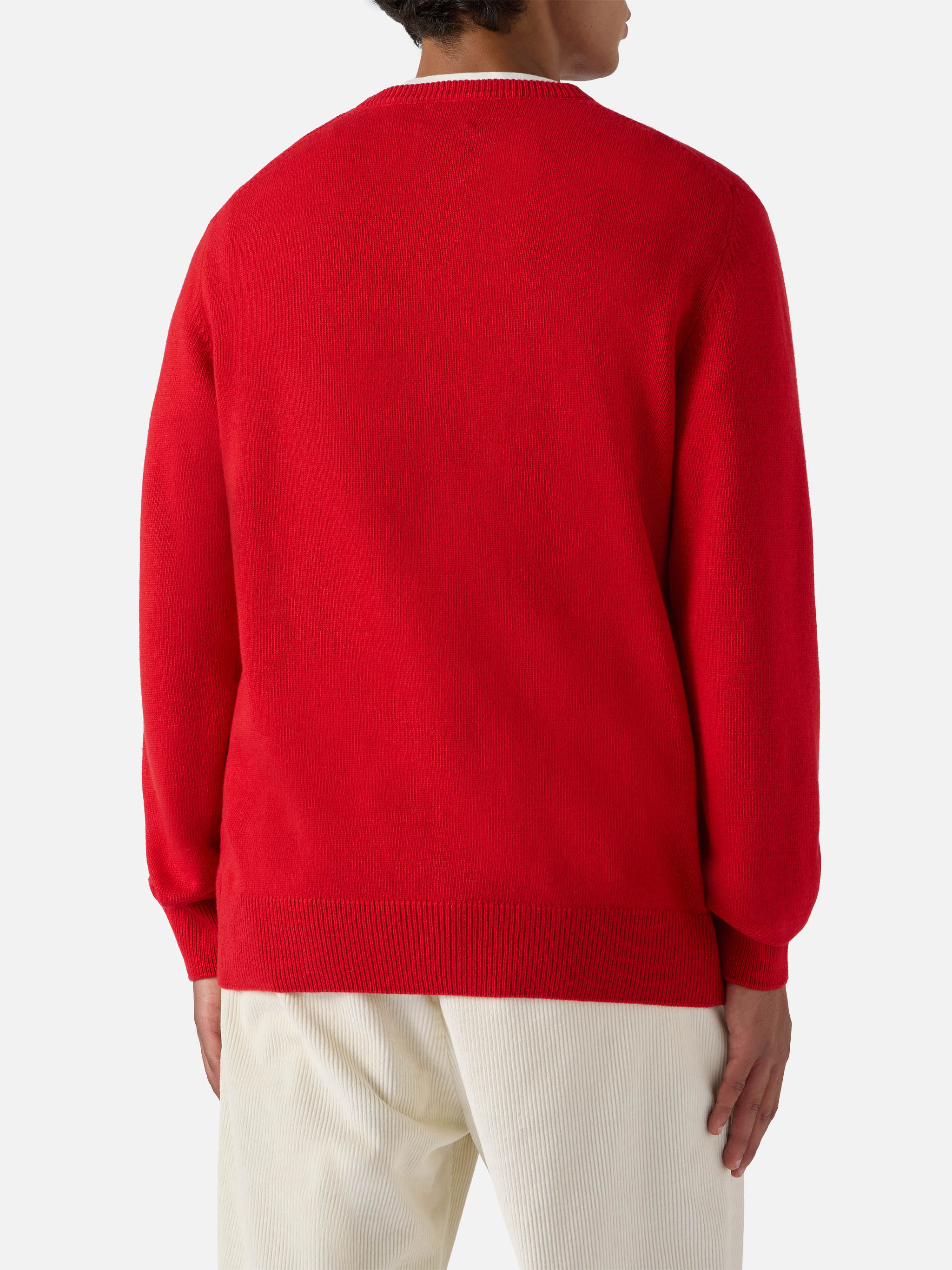 mc2-saint-barth-heron-maglione-uomo-rosso-jacquard-vacanze-di-natale image 3