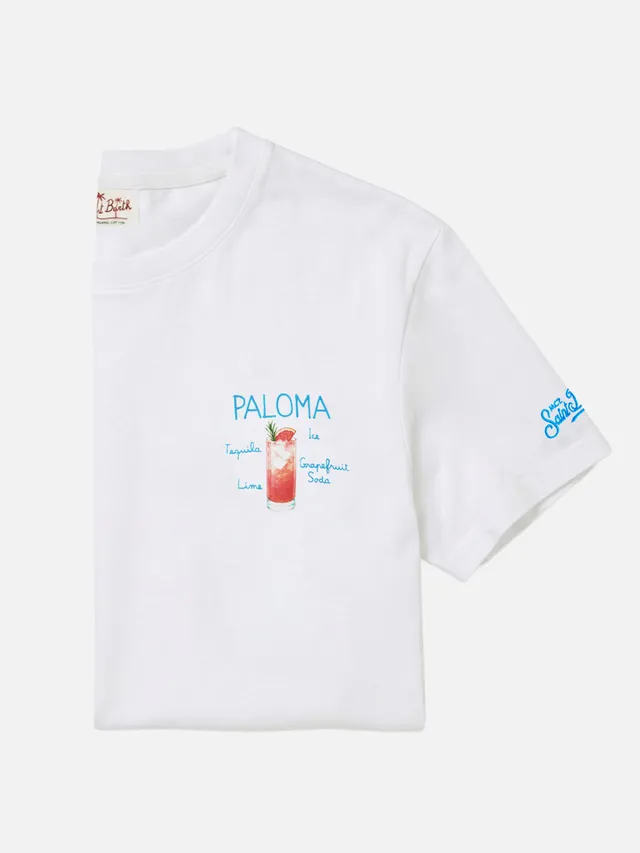 mc2-saint-barth-t-shirt-portofino-bianca-con-ricamo-paloma image 1