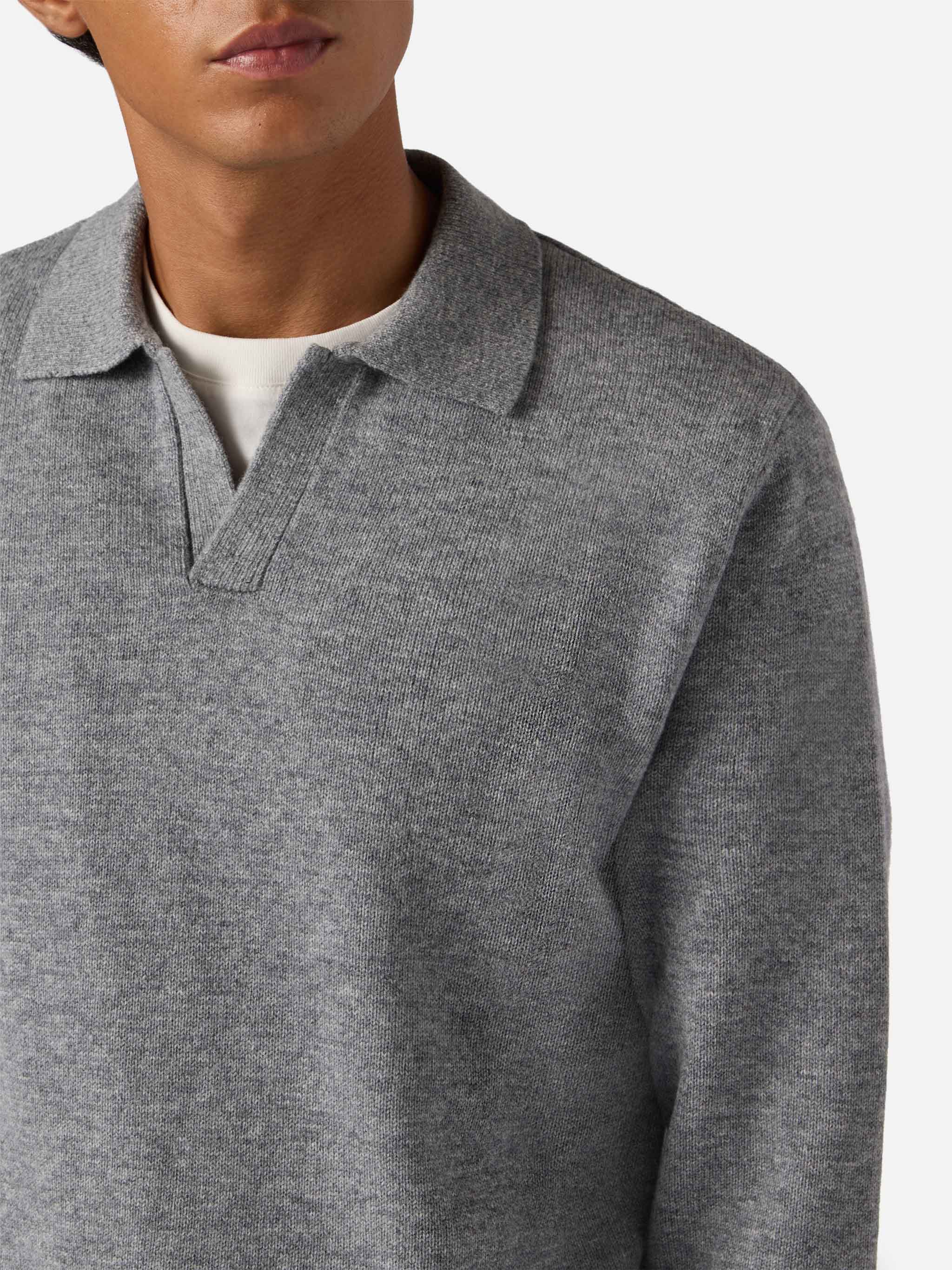 mc2-saint-barth-polo-in-maglia-covent-in-pura-lana-grigio-melange image 2