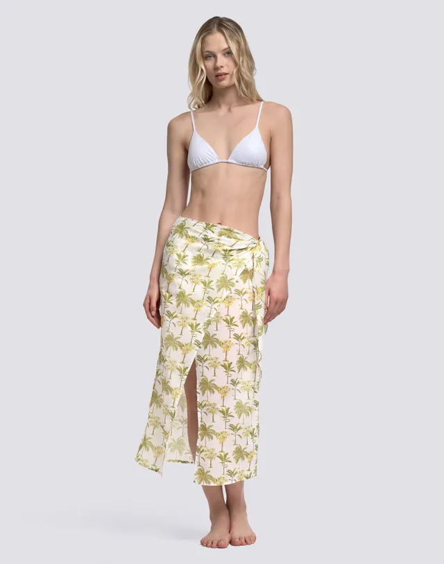 sundek-pareo-lungo-donna-stampa-botanic-con-fiocco image 1