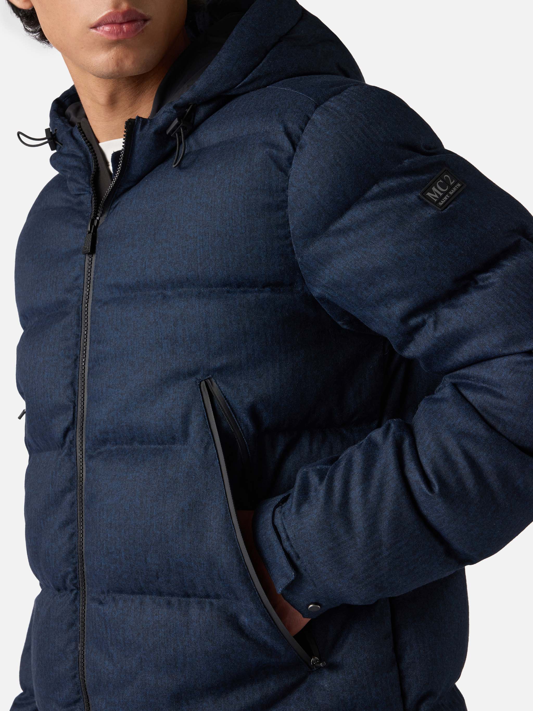 mc2-saint-barth-giacca-maier-uomo-flanella-imbottita-cappuccio-blu-navy image 5
