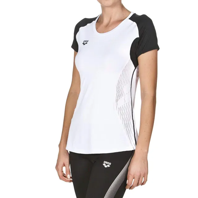 arena-w-run-s-s-panel-maglia-sportiva-donna-manica-corta image 1