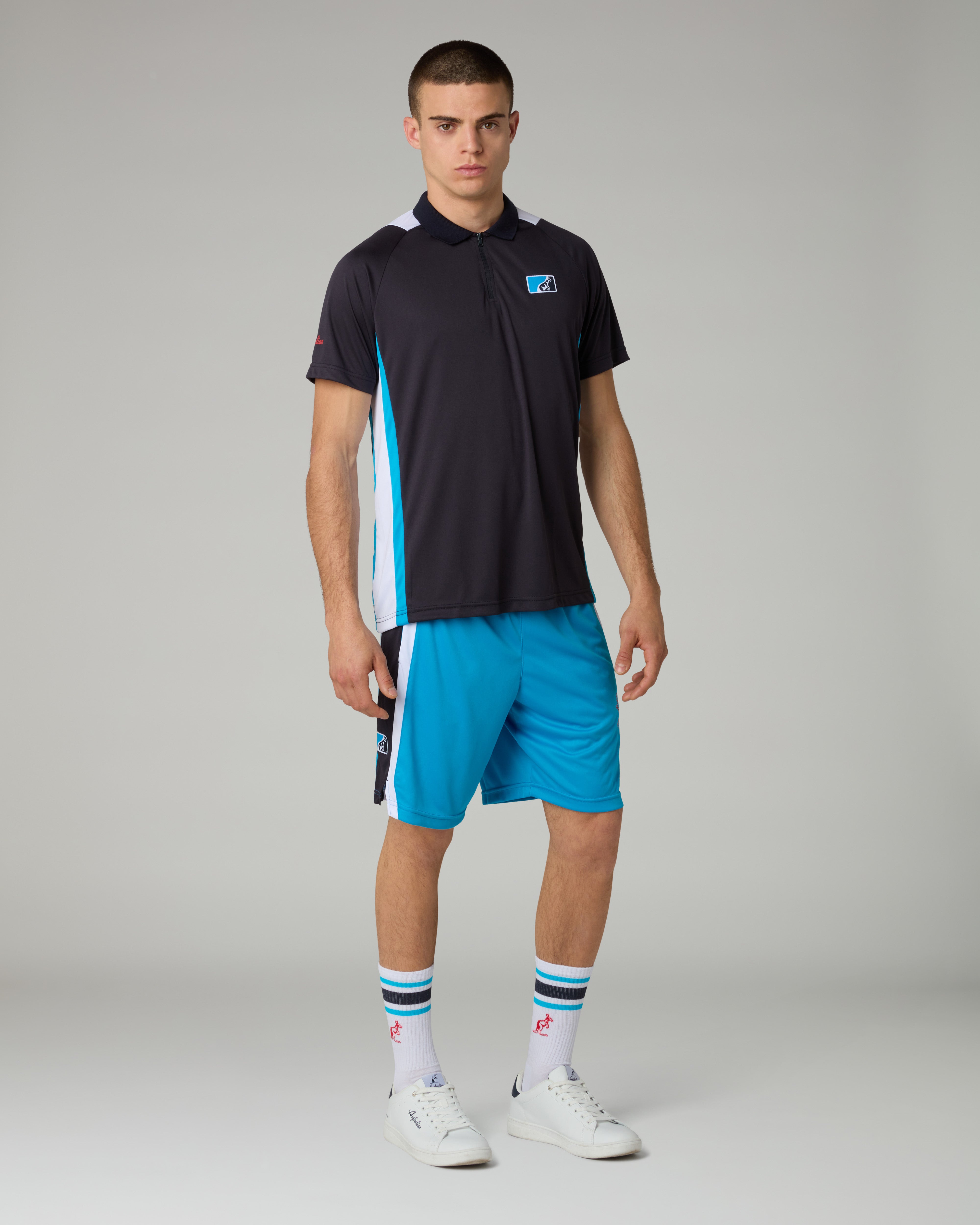 australian-league-polo-shirt-uomo-blu-navy-polo-tecnica-traspirante image 2