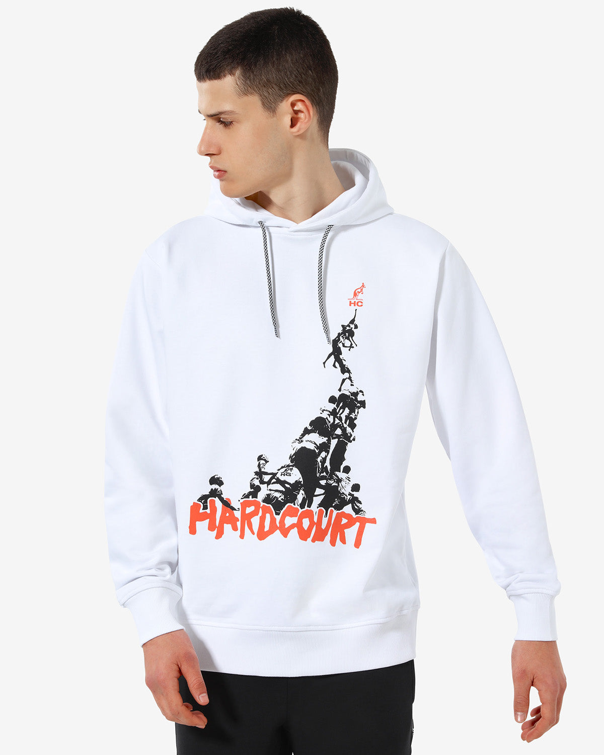 australian-hard-court-pyramid-hoodie-felpa-con-cappuccio-bianco image 1