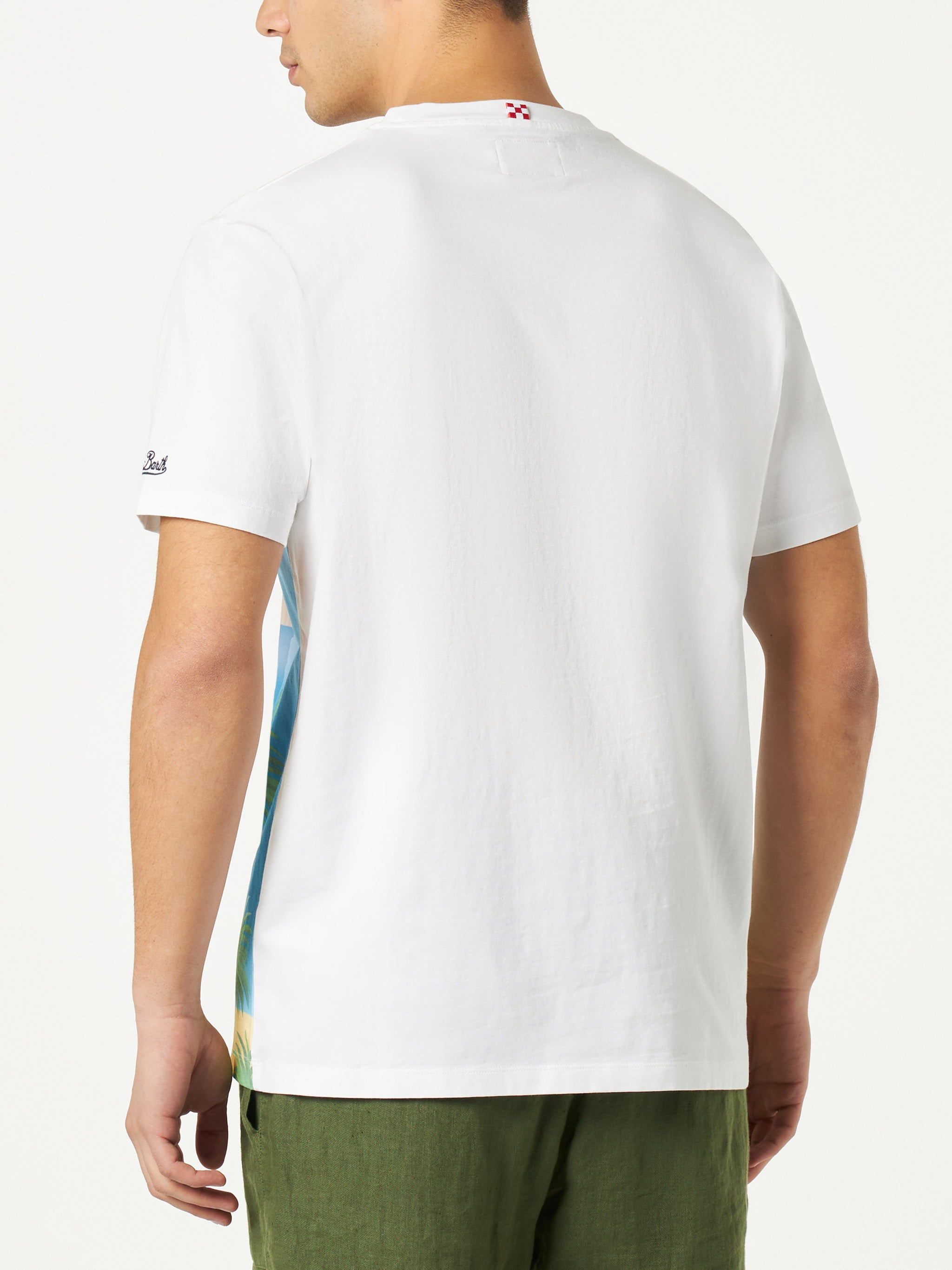 mc2-saint-barth-t-shirt-uomo-cotone-capri-postcard-azzurra image 4