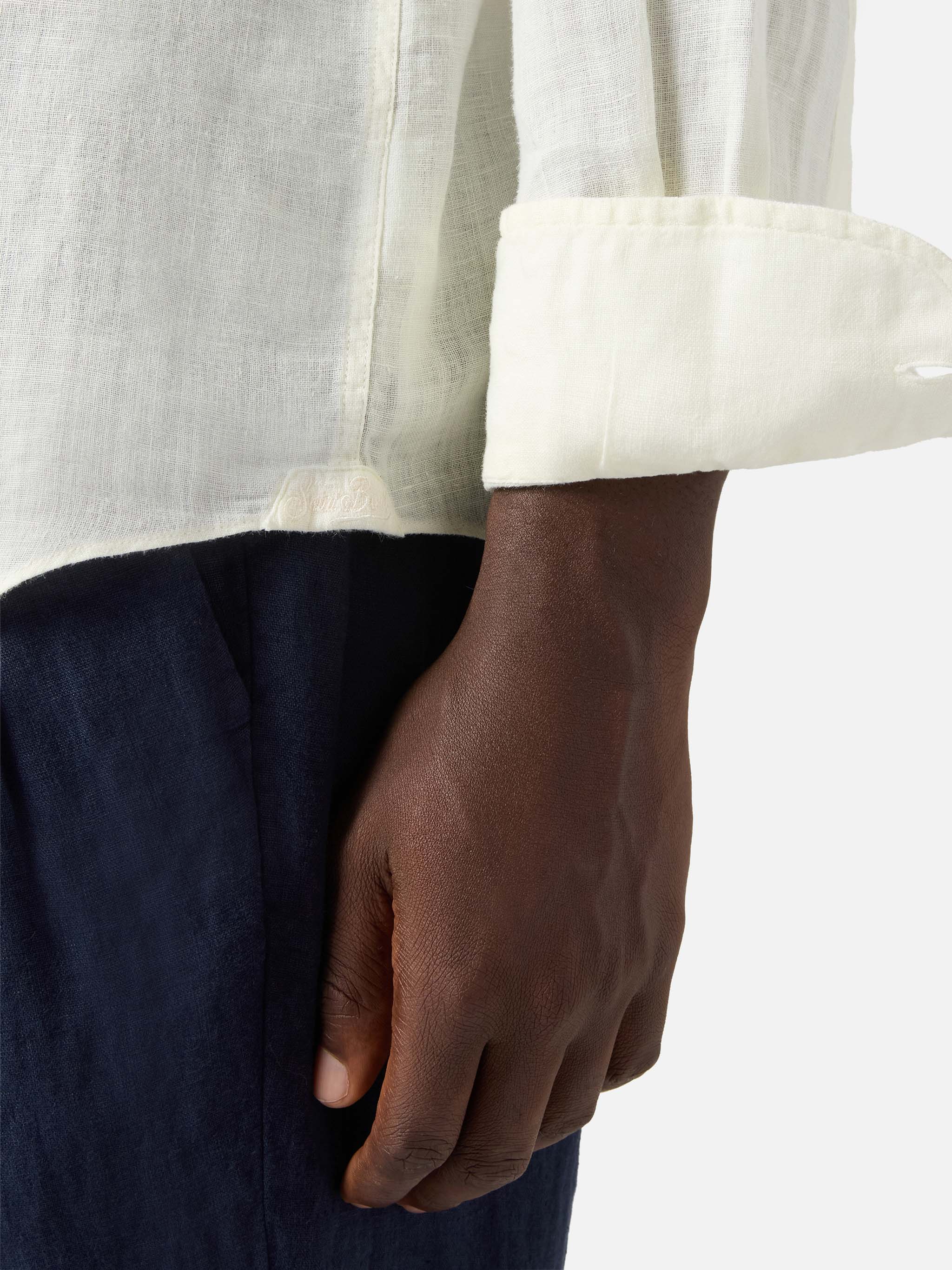 mc2-saint-barth-raphael-camicia-uomo-panna-lino-tintura-minerale image 3