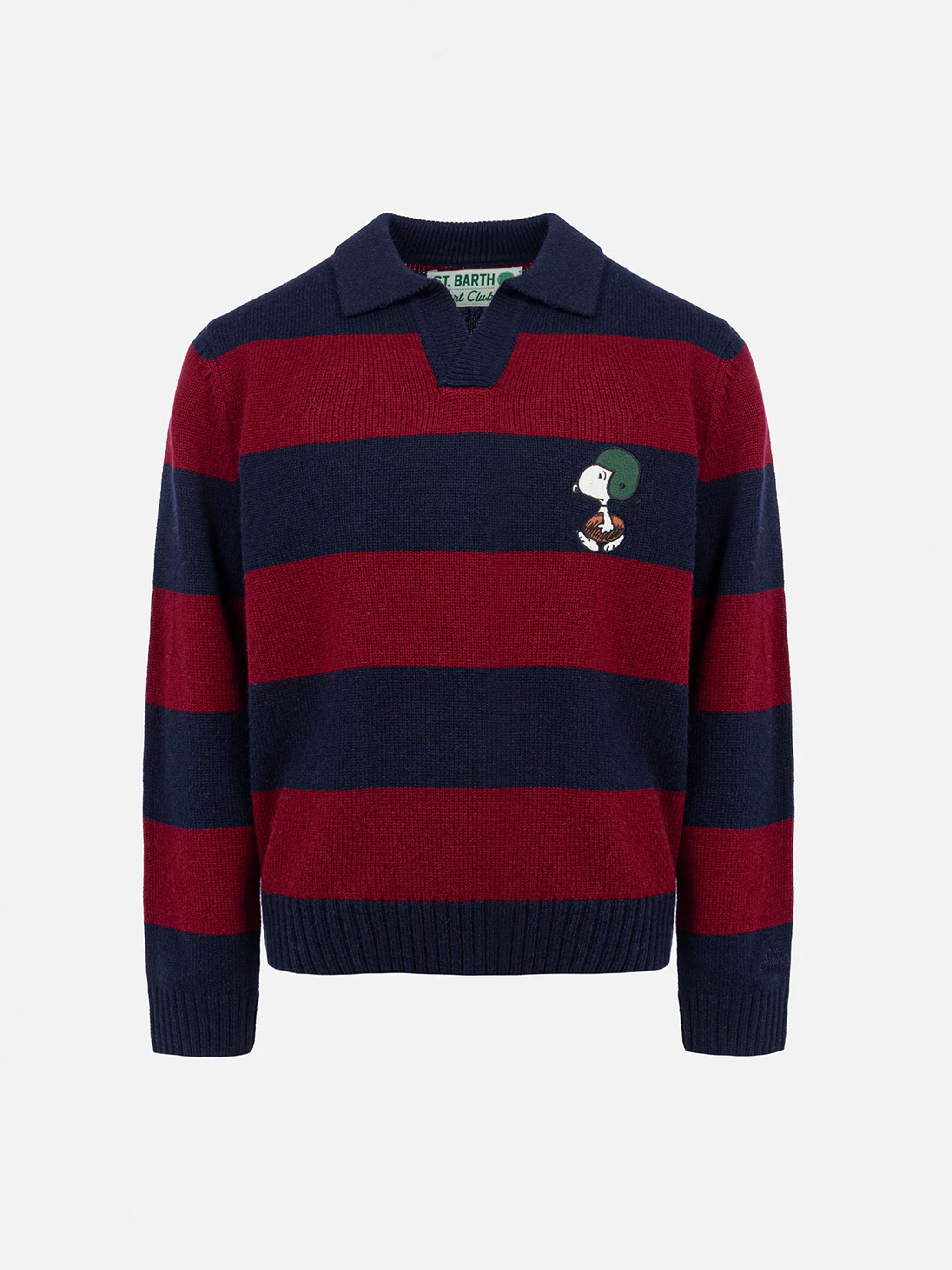 mc2-saint-barth-polo-bambino-covent-blu-rossa-snoopy-peanuts-special-edition image 1