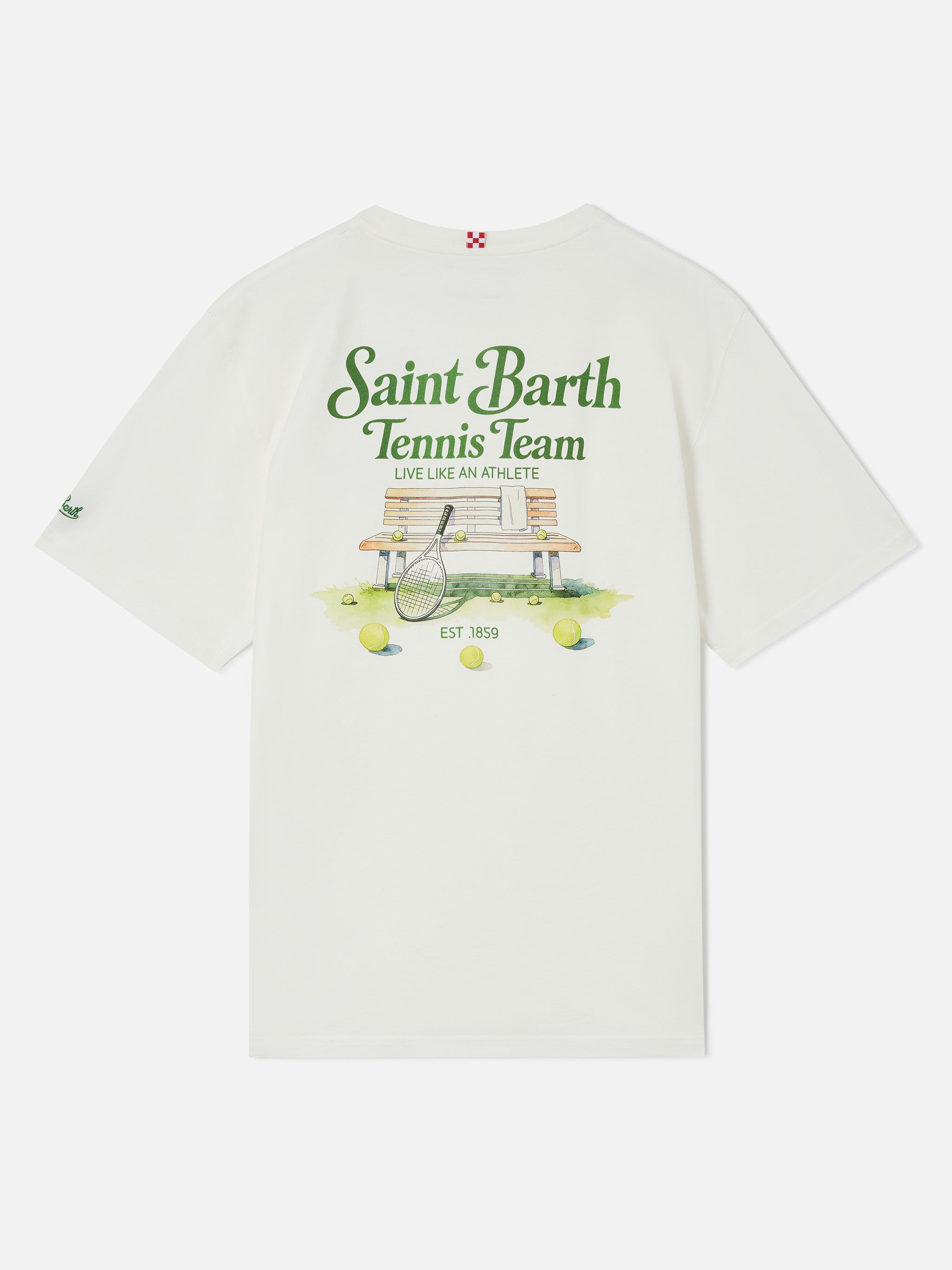 mc2-saint-barth-t-shirt-arnott-bianca-con-stampa-saint-barth-tennis-team image 1