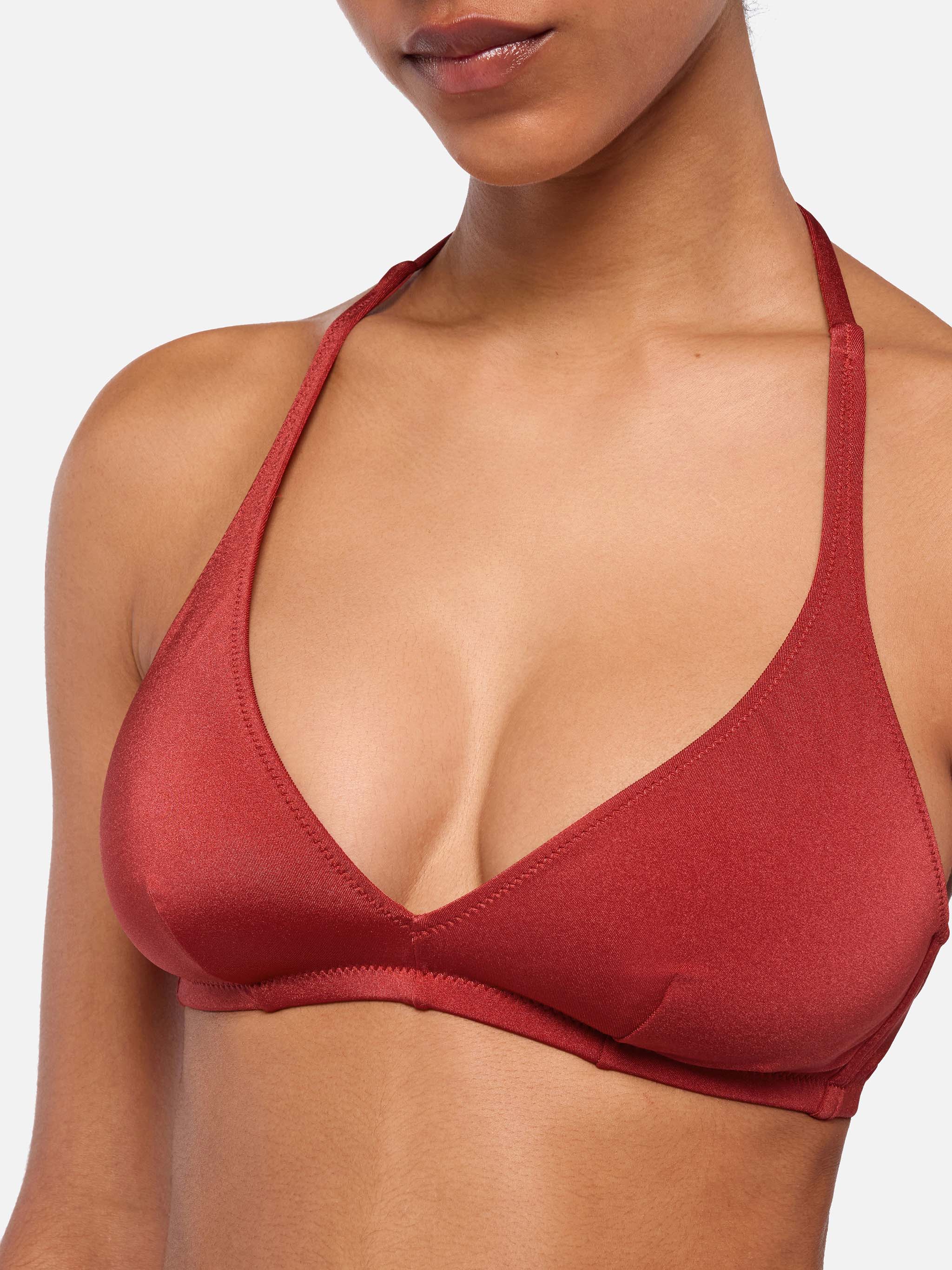 mc2-saint-barth-gaia-top-bralette-triangolo-rosso-mattone-shimmer image 3