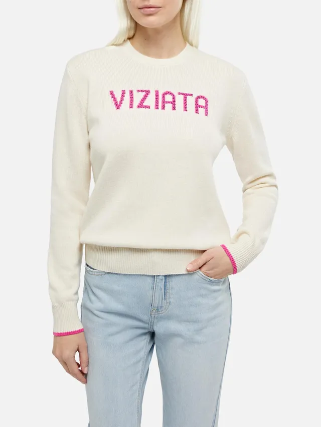mc2-saint-barth-maglia-new-queen-con-jacquard-viziata-e-strass-bianca image 1
