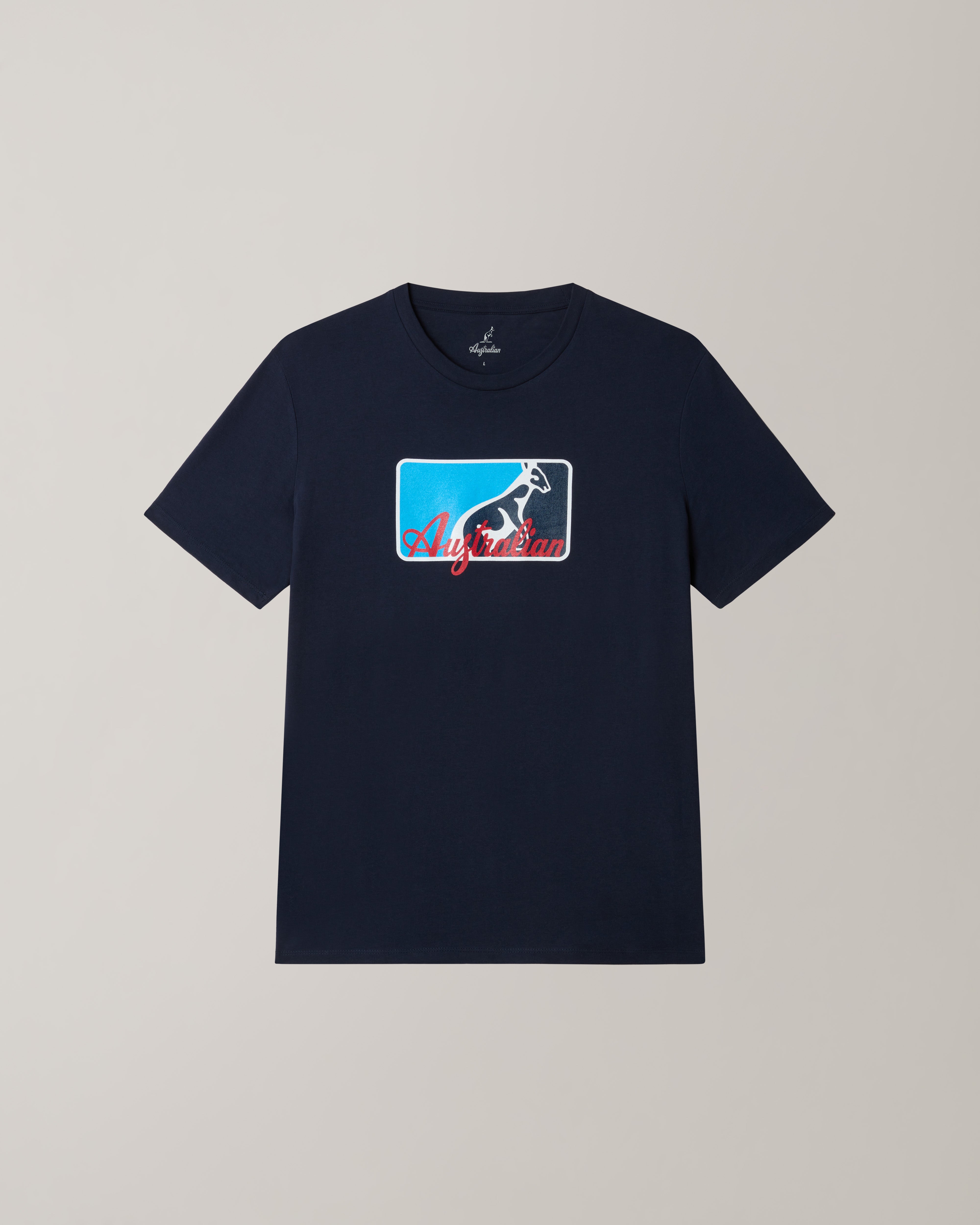 australian-league-cotton-t-shirt-blu-navy-con-stampa-regular-fit image 5