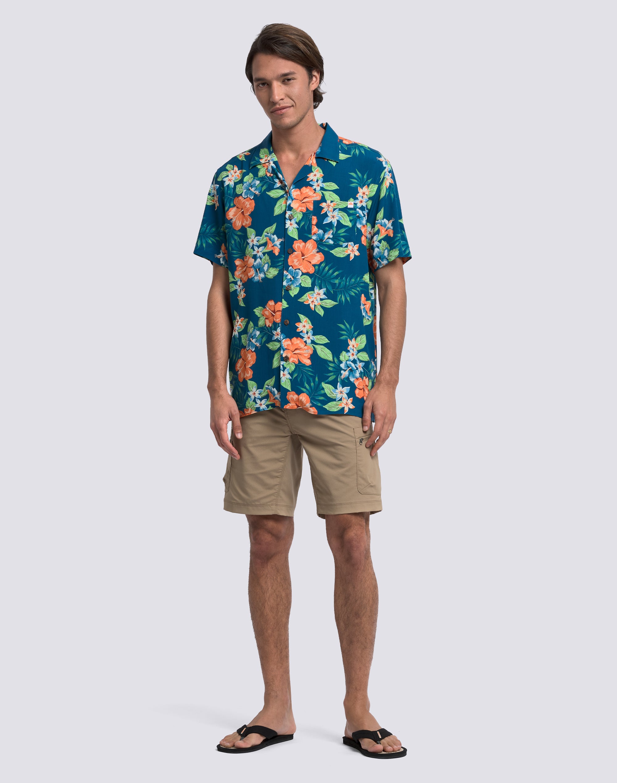 sundek-camicia-uomo-bowling-maniche-corte-viscosa-popeline-goldenwave image 3