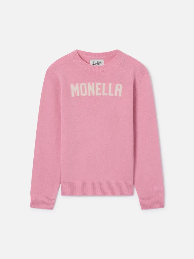 mc2-saint-barth-maglia-girocollo-princess-rosa-con-intarsio-monella image 1