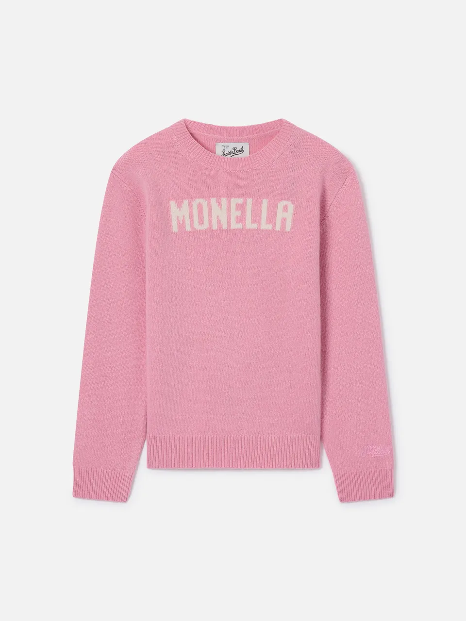 mc2-saint-barth-maglia-girocollo-princess-rosa-con-intarsio-monella image 1