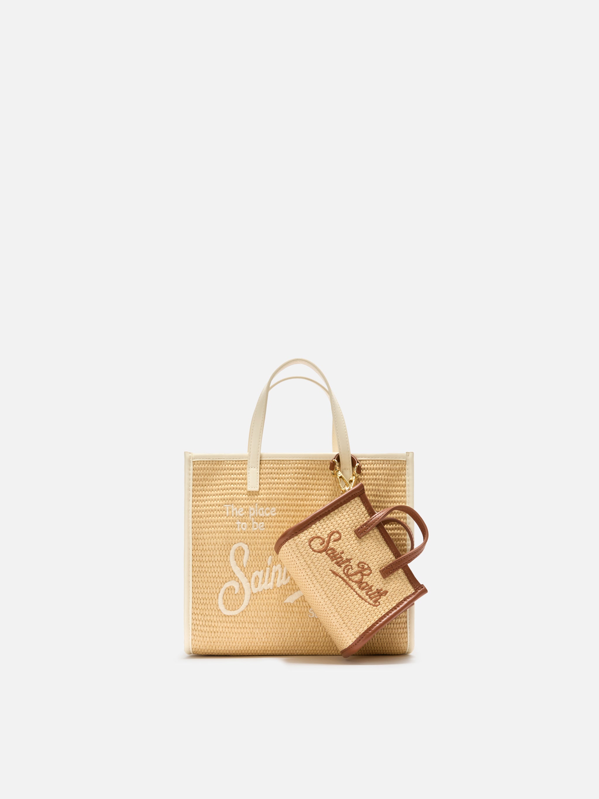 mc2-saint-barth-borsa-vivian-micro-marrone-effetto-paglia-con-logo-ricamato image 6