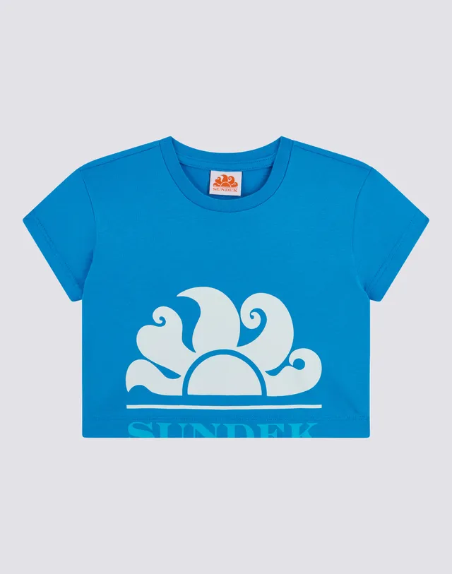 sundek-t-shirt-bambina-crop-goldenwave image 1