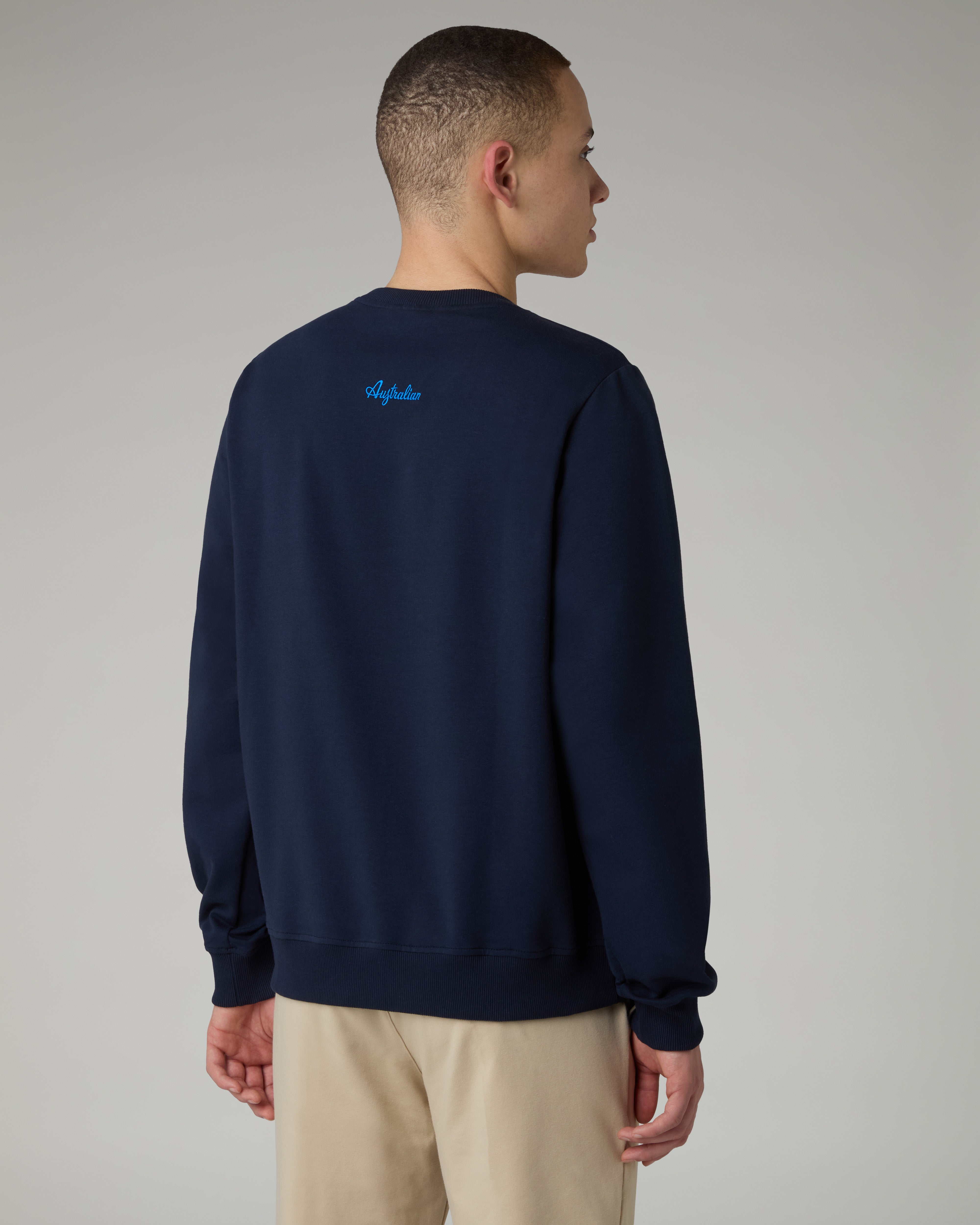 australian-easy-crewneck-felpa-girocollo-uomo-eclipse-blue-made-in-italy image 3