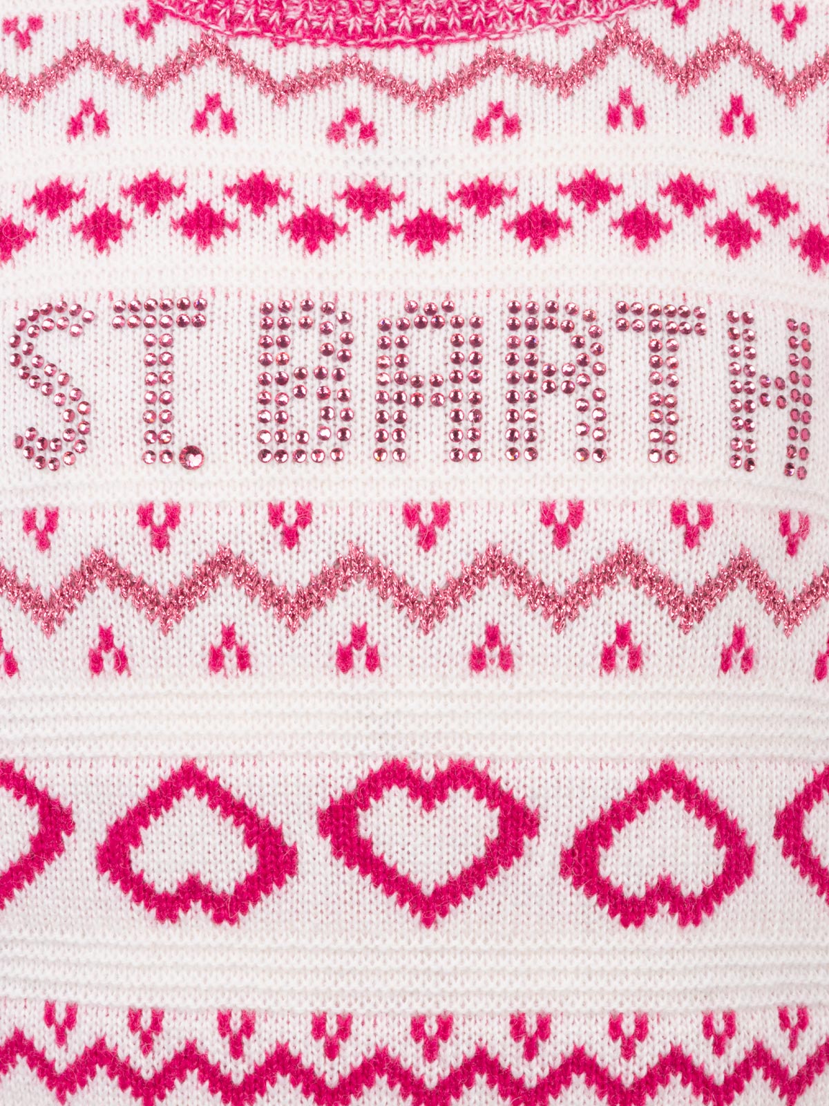 mc2-saint-barth-maglione-princess-girocollo-fair-isle-bambina-bianco-e-rosa-con- image 3