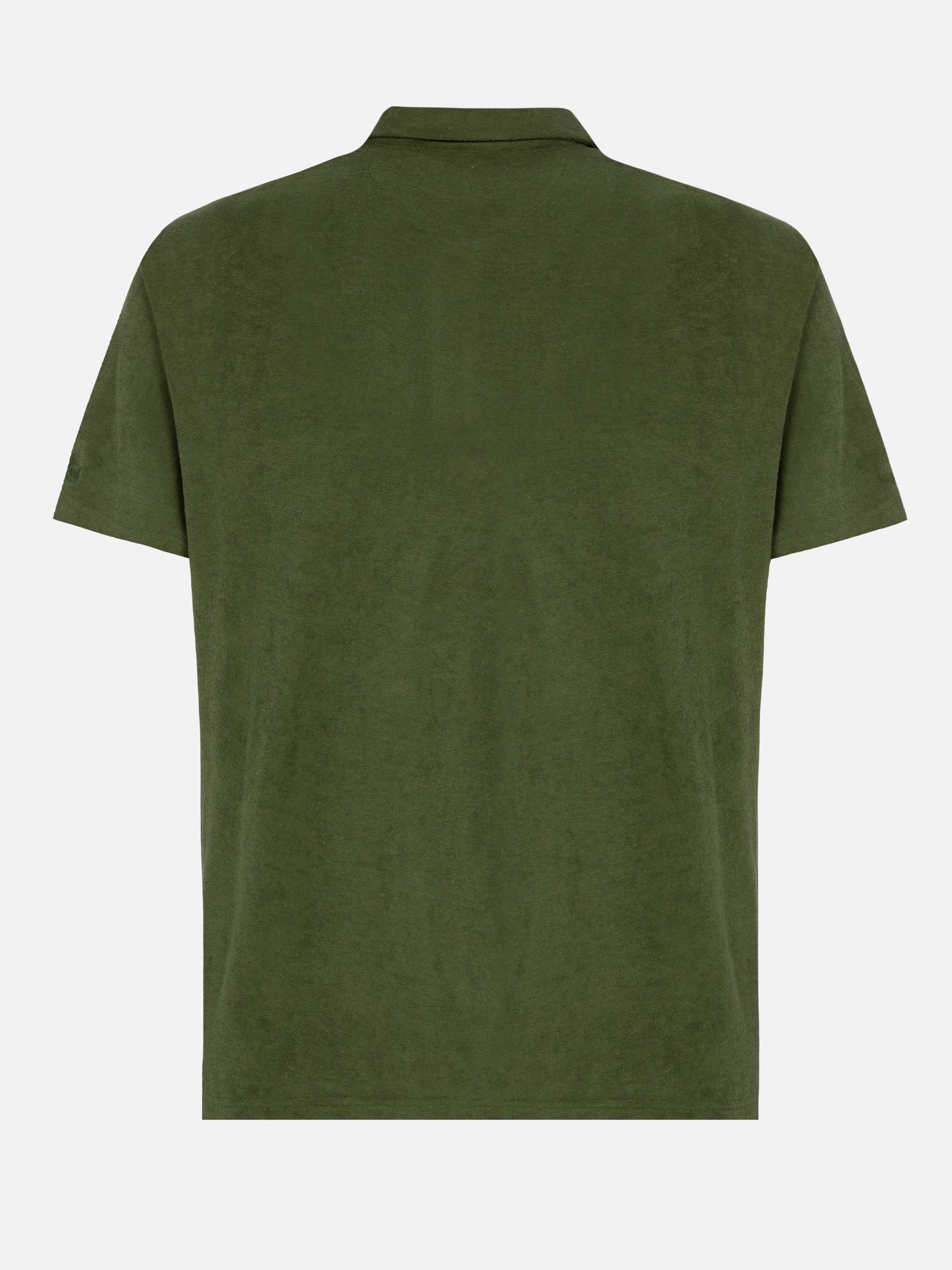 mc2-saint-barth-jeremy-polo-uomo-in-spugna-verde-militare-senza-bottoni image 5